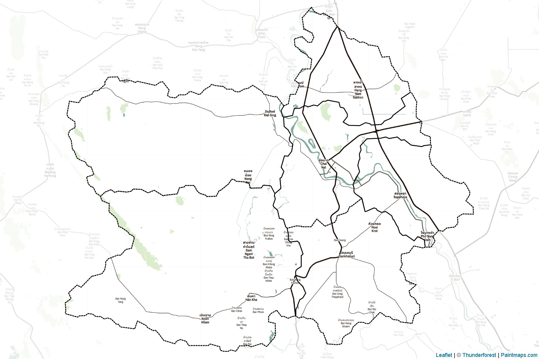 Chai Nat (Thailand) Map Cropping Samples-2