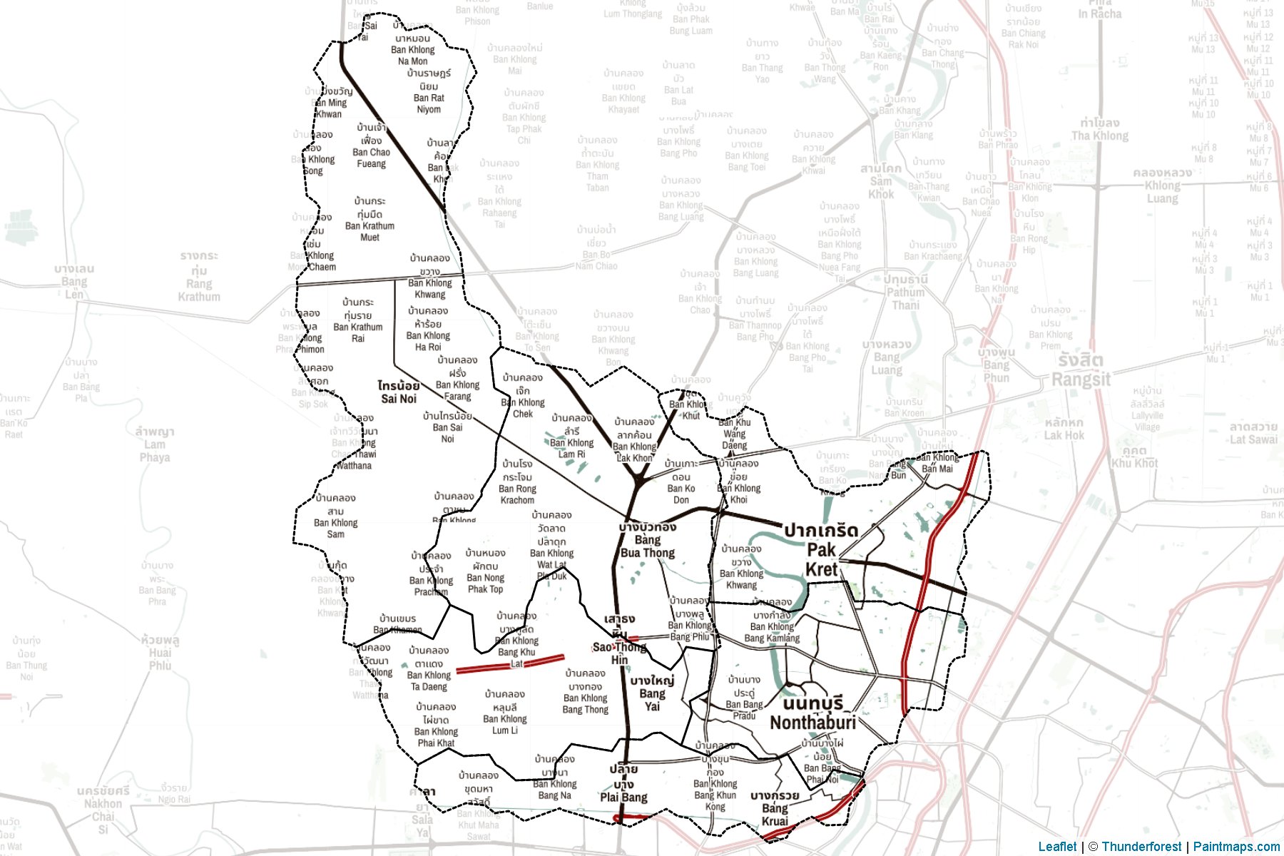 Nonthaburi (Tayland) Haritası Örnekleri-2