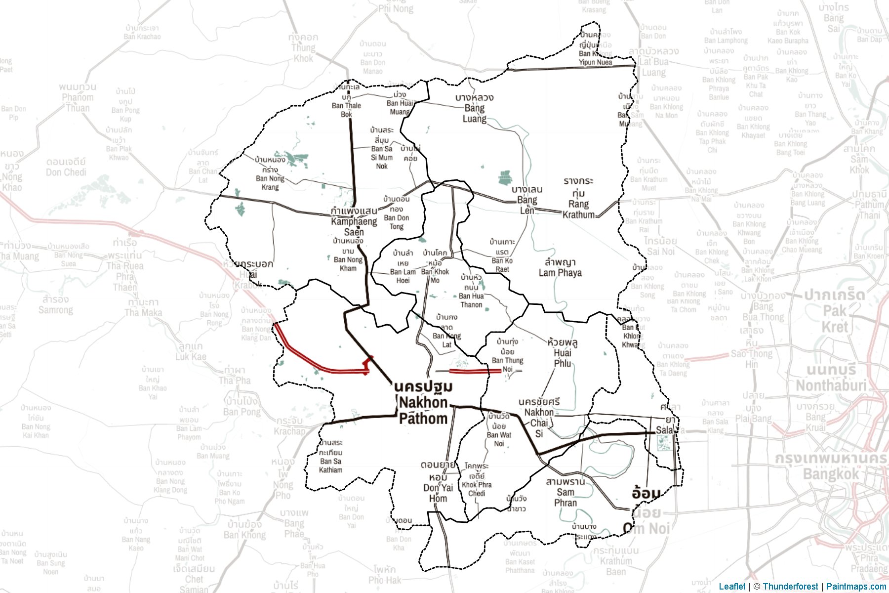 Nakhon Pathom (Tayland) Haritası Örnekleri-2