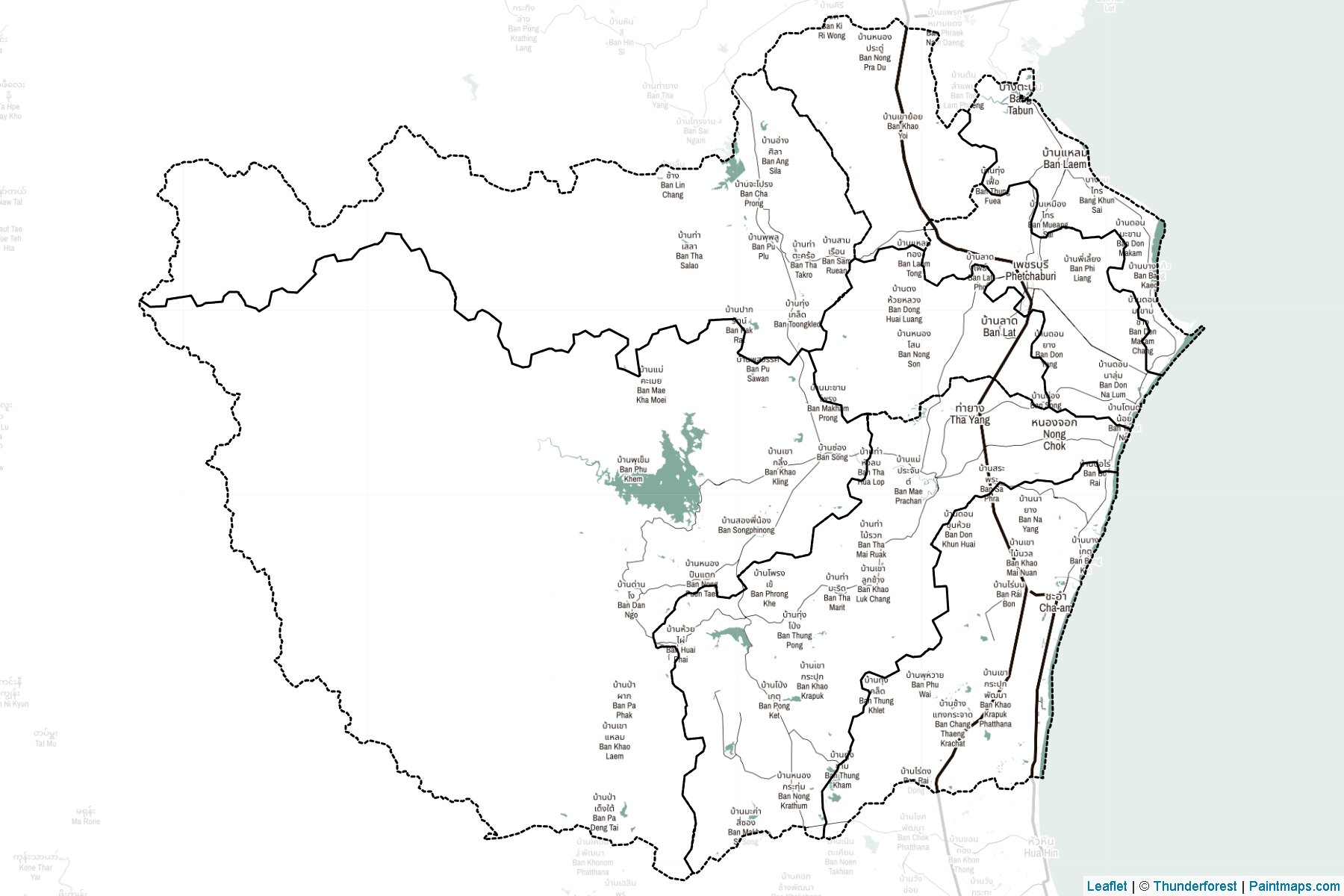 Phetchaburi (Thailand) Map Cropping Samples-2