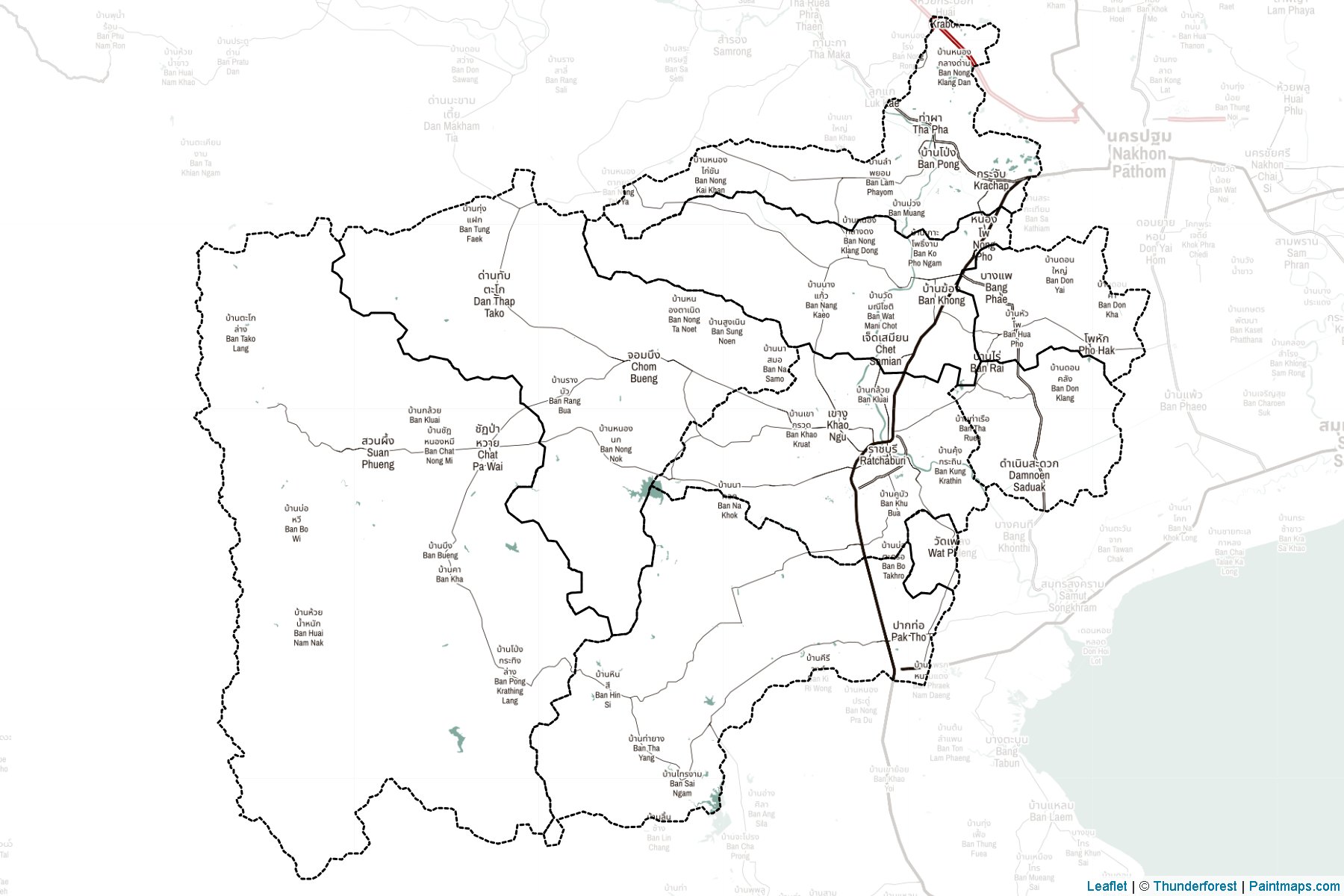 Ratchaburi (Tayland) Haritası Örnekleri-2