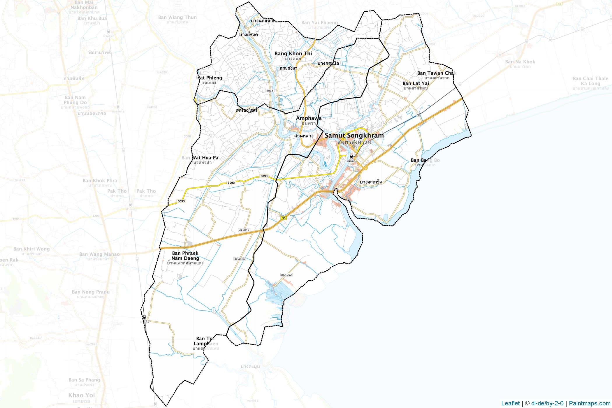 Samut Songkhran (Thailand) Map Cropping Samples-1