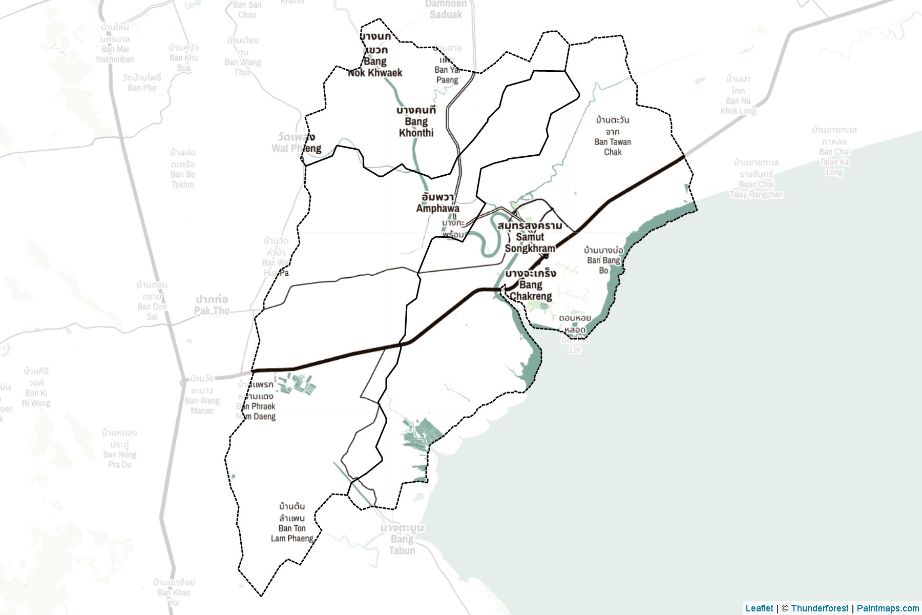 Samut Songkhran (Thailand) Map Cropping Samples-2