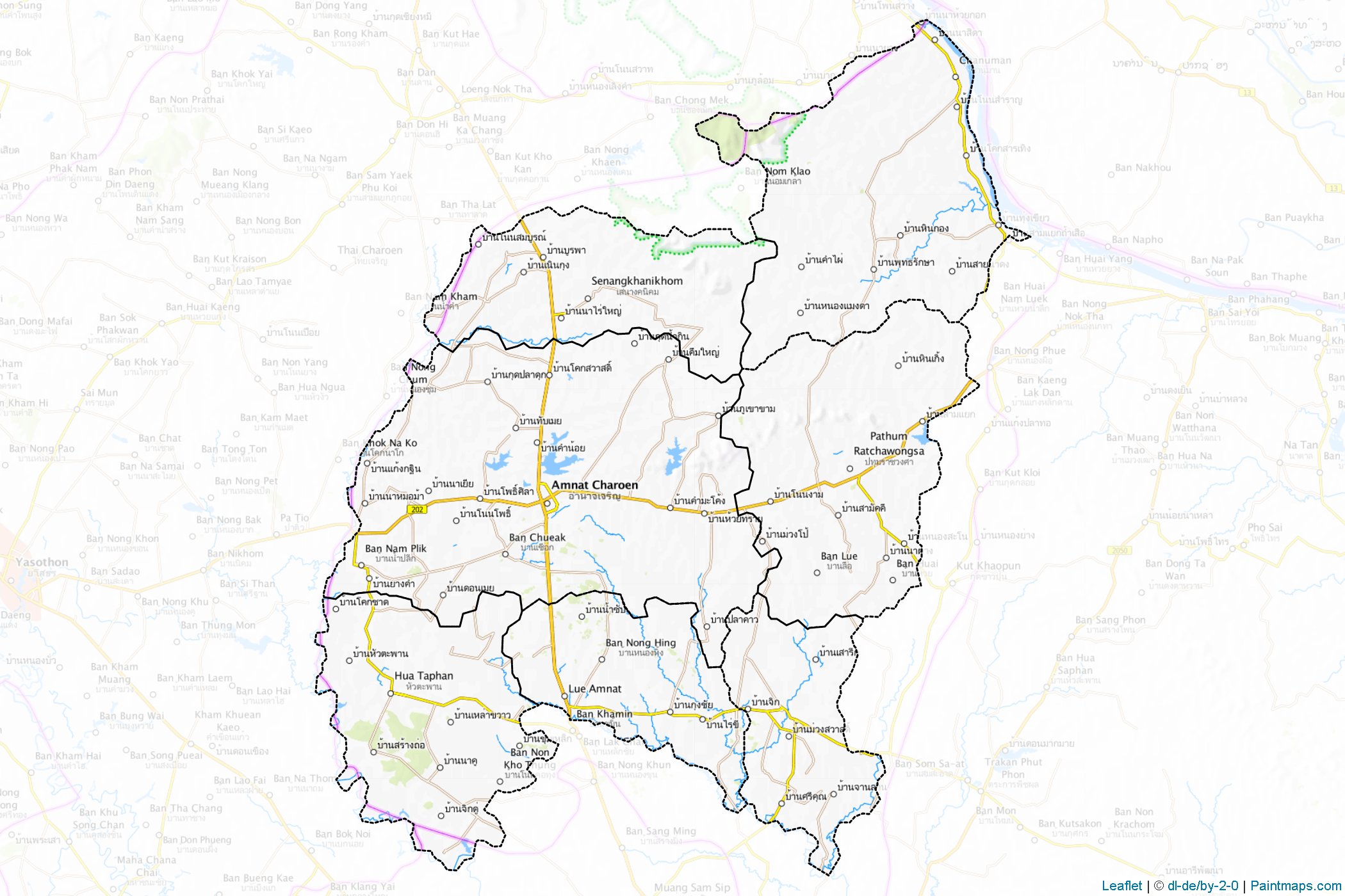 Amnat Charoen (Thailand) Map Cropping Samples-1