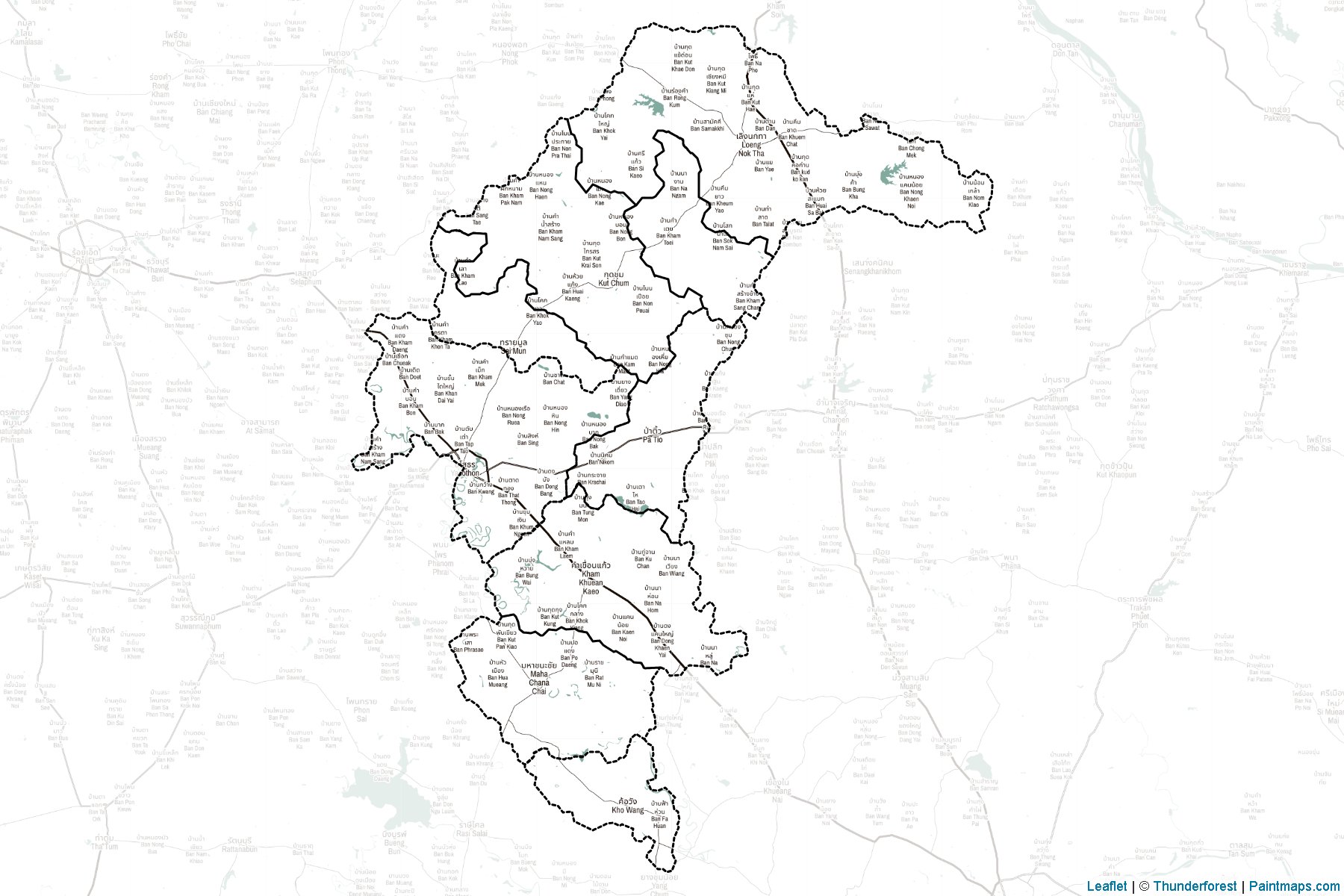 Yasothon (Thailand) Map Cropping Samples-2