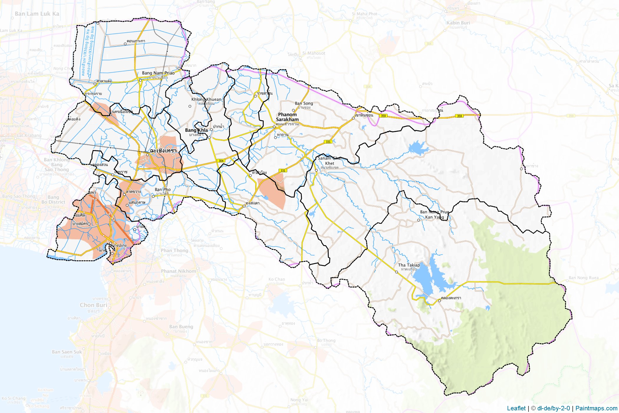 Chachoengsao (Thailand) Map Cropping Samples-1