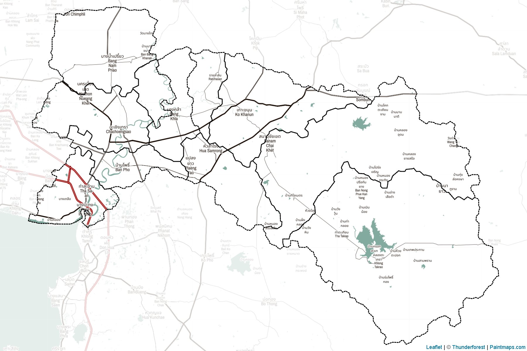 Chachoengsao (Thailand) Map Cropping Samples-2