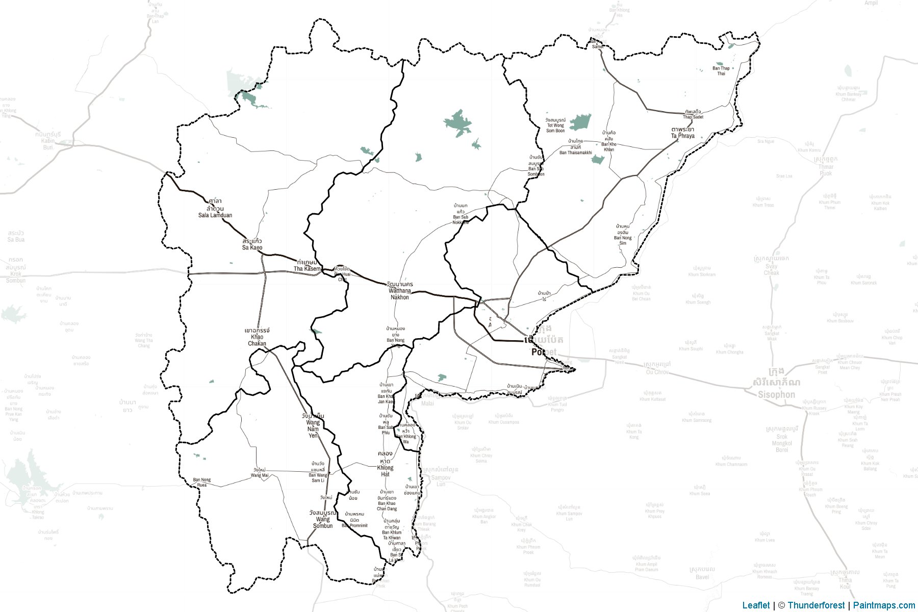 Sa Kaeo (Tayland) Haritası Örnekleri-2