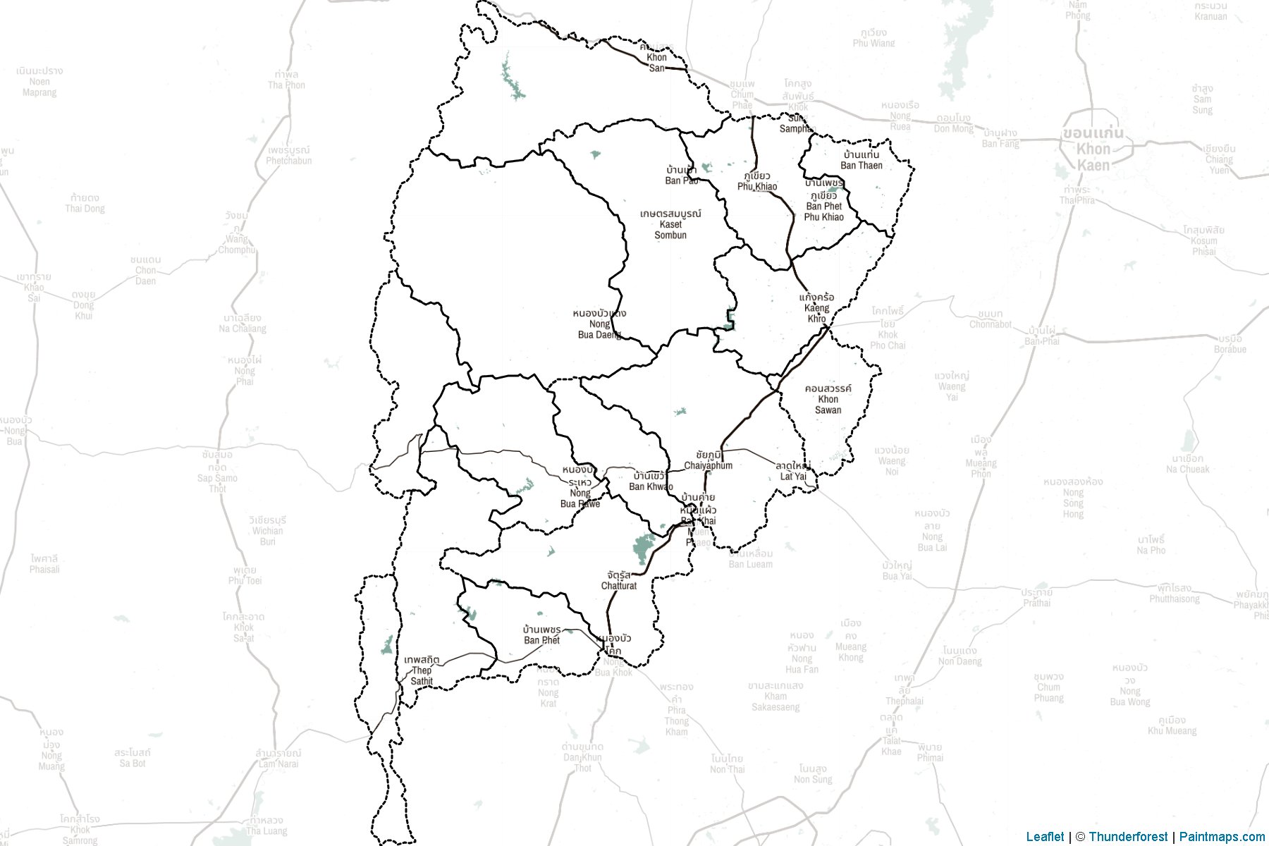 Chaiyaphum (Thailand) Map Cropping Samples-2