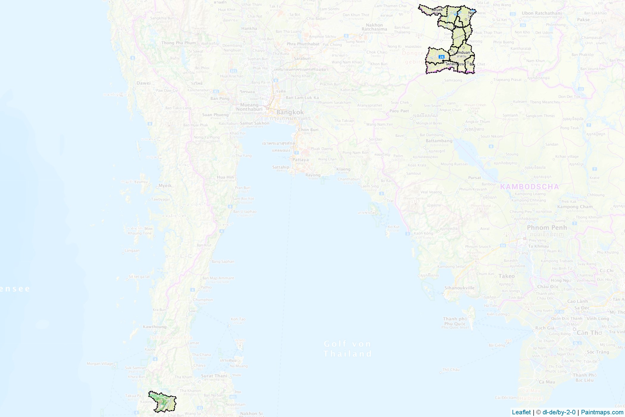 Muestras de recorte de mapas Surin (Tailandia)-1