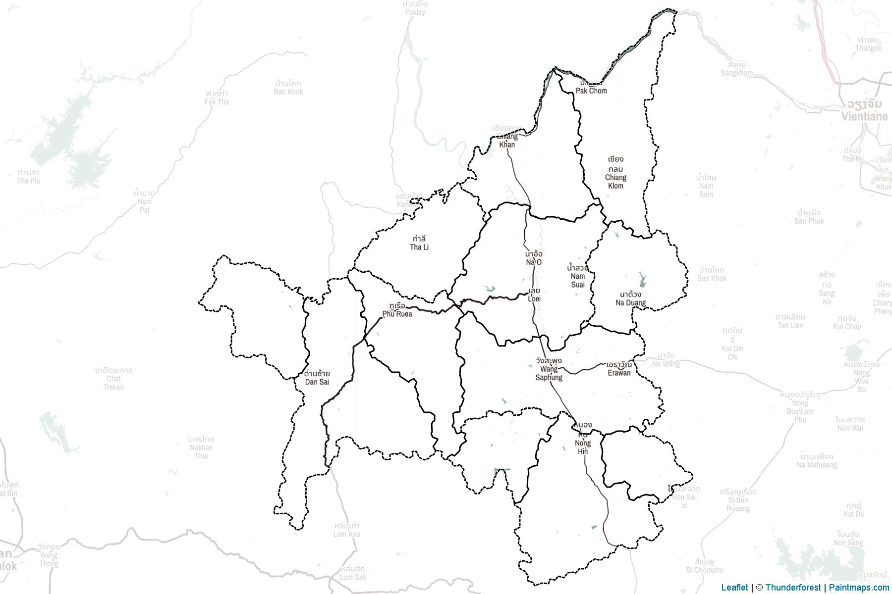 Muestras de recorte de mapas Loei (Tailandia)-2