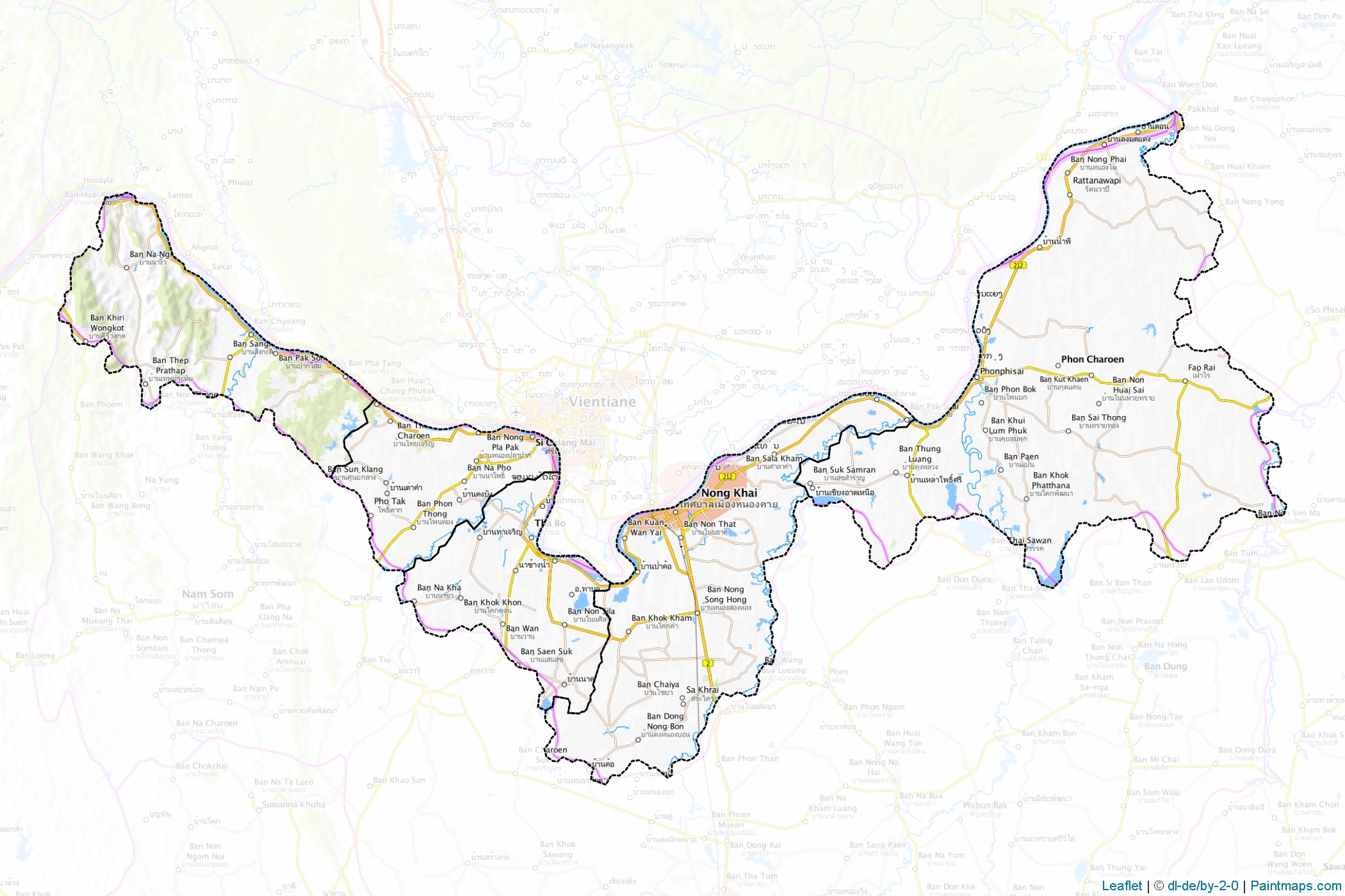 Nong Khai (Thailand) Map Cropping Samples-1