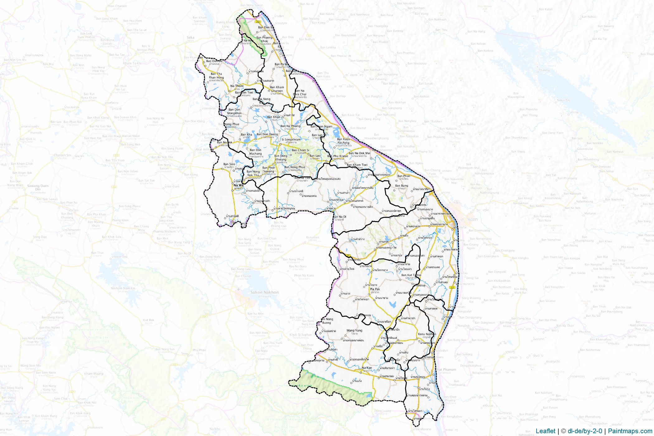 Nakhon Phanom (Thailand) Map Cropping Samples-1