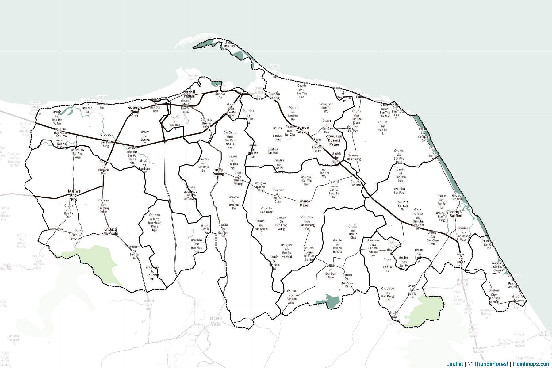 Pattani ili (Tayland) Haritası Örnekleri-2