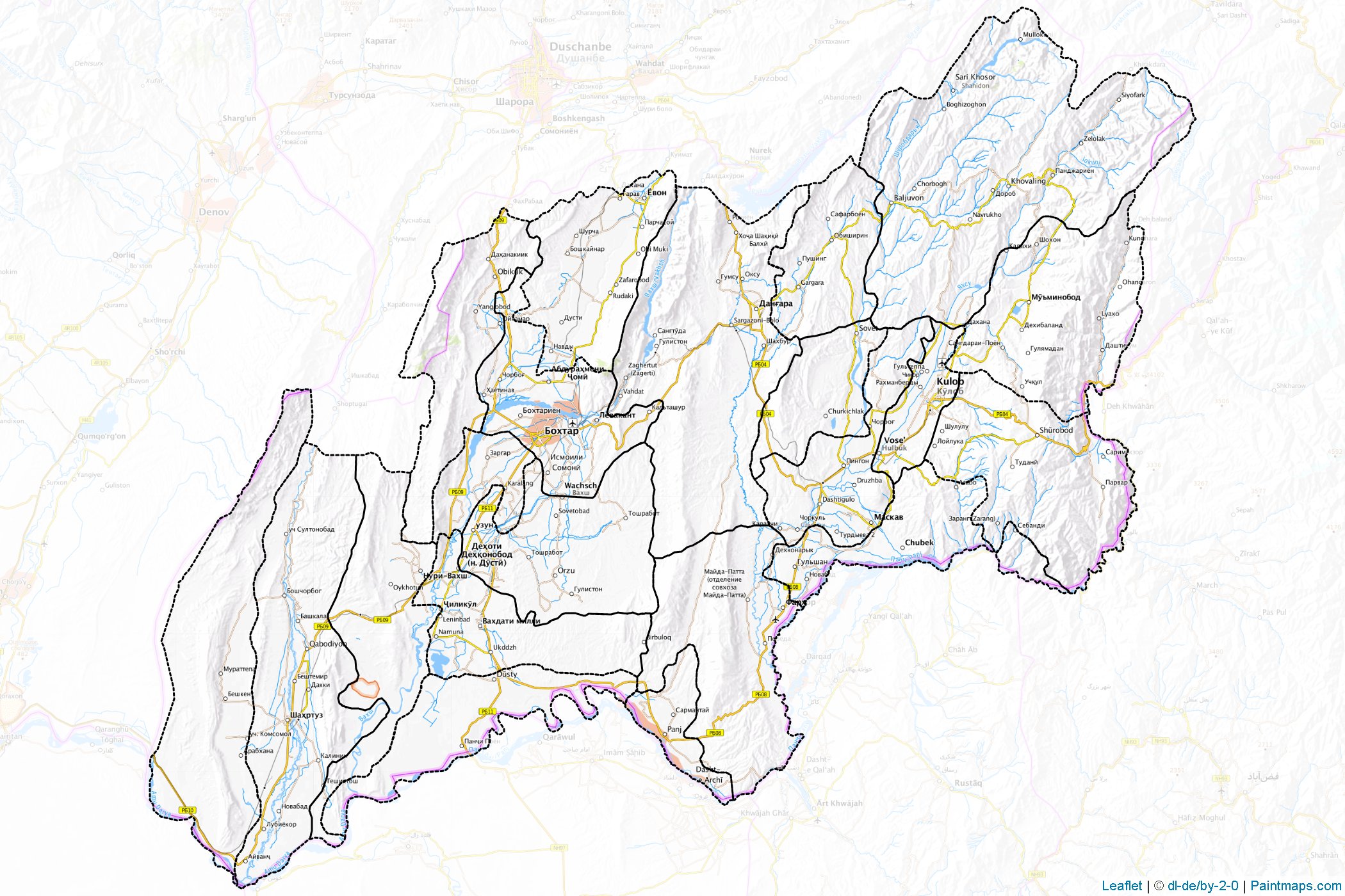 Khatlon (Tajikistan) Map Cropping Samples-1