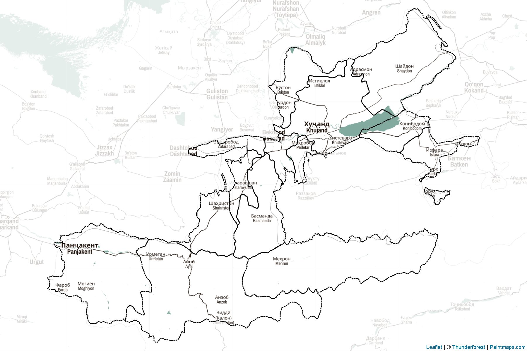 Leninobod (Tajikistan) Map Cropping Samples-2