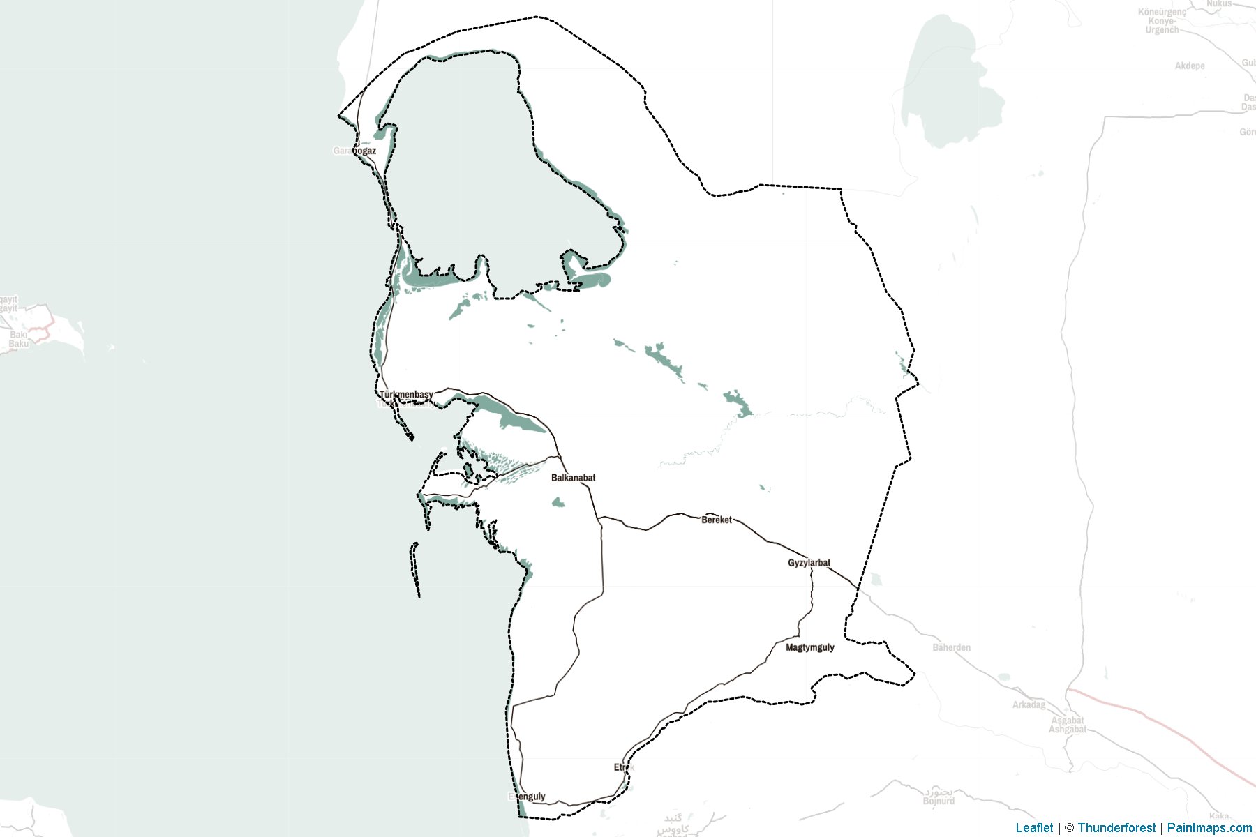 Muestras de recorte de mapas Balkan (Turkmenistán)-2