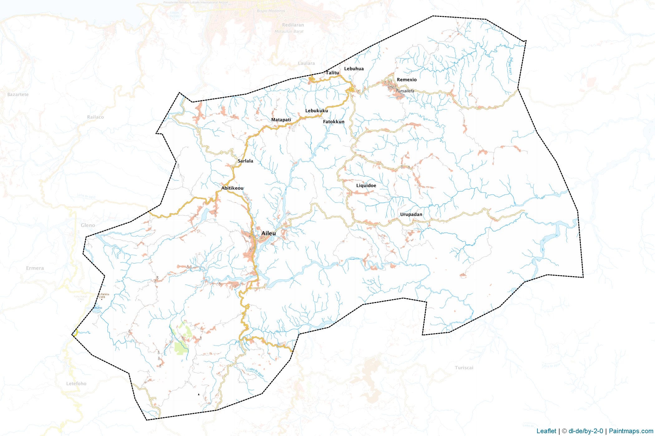 Aileu Belediyesi (Doğu Timor) Haritası Örnekleri-1