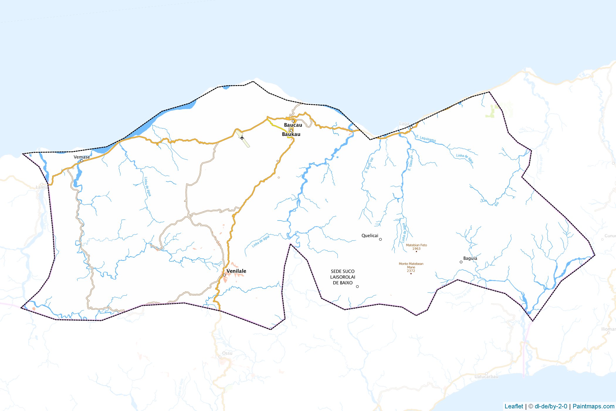 Muestras de recorte de mapas Baucau (Timor Oriental)-1