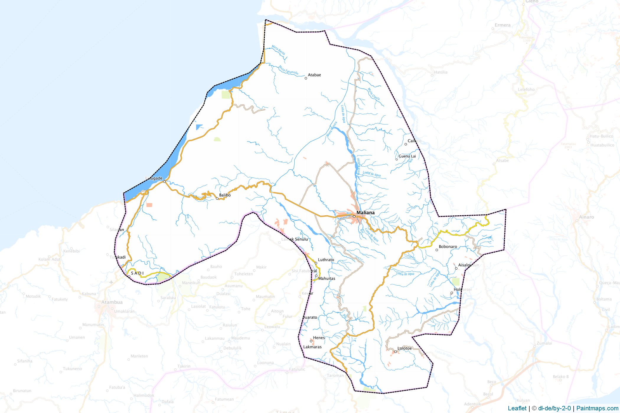 Muestras de recorte de mapas Bobonaro (Timor Oriental)-1