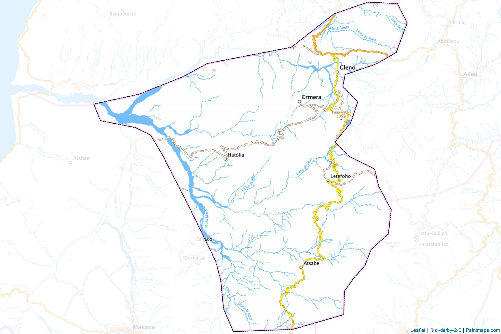 Muestras de recorte de mapas Ermera (Timor Oriental)-1