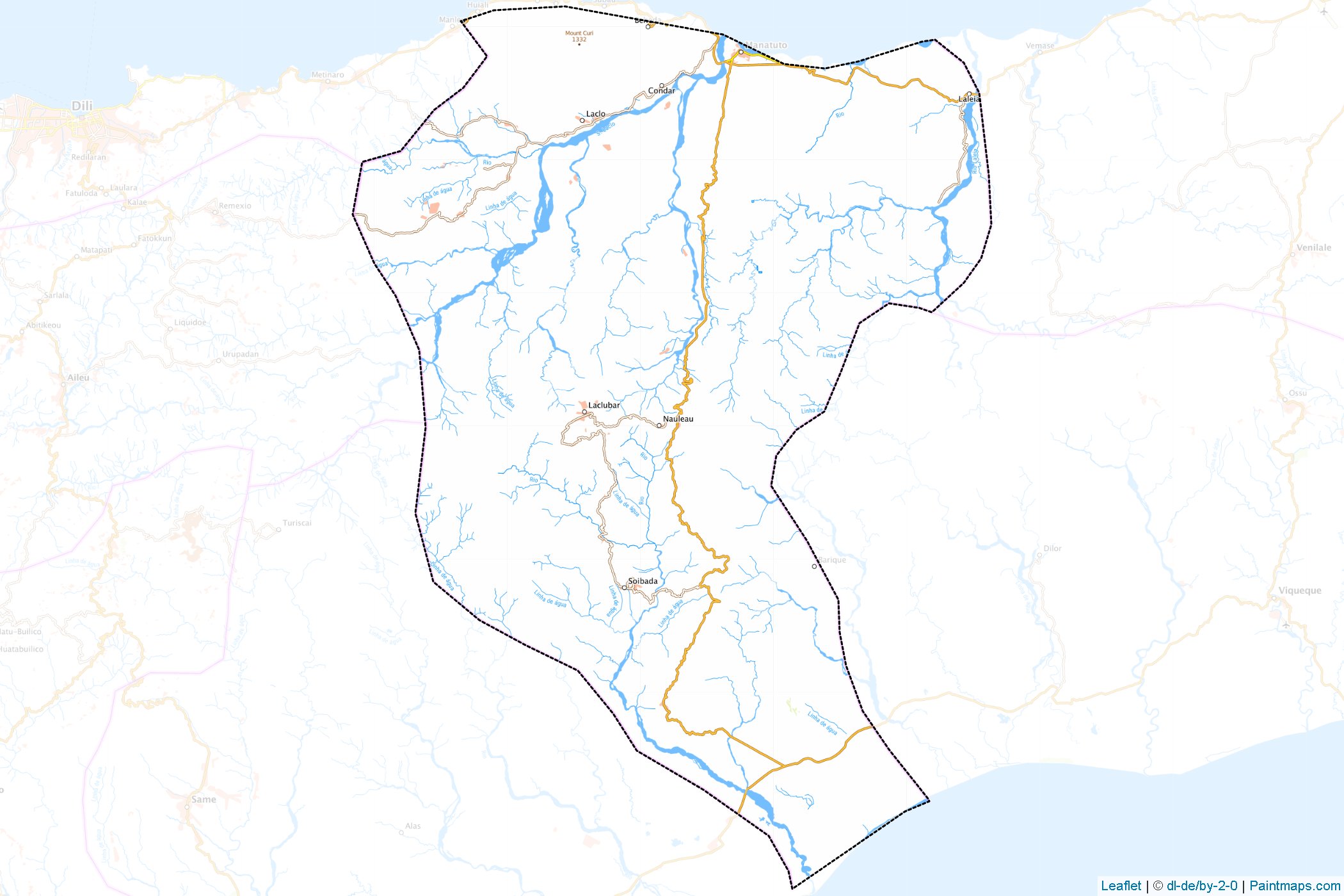 Muestras de recorte de mapas Manatuto (Timor Oriental)-1