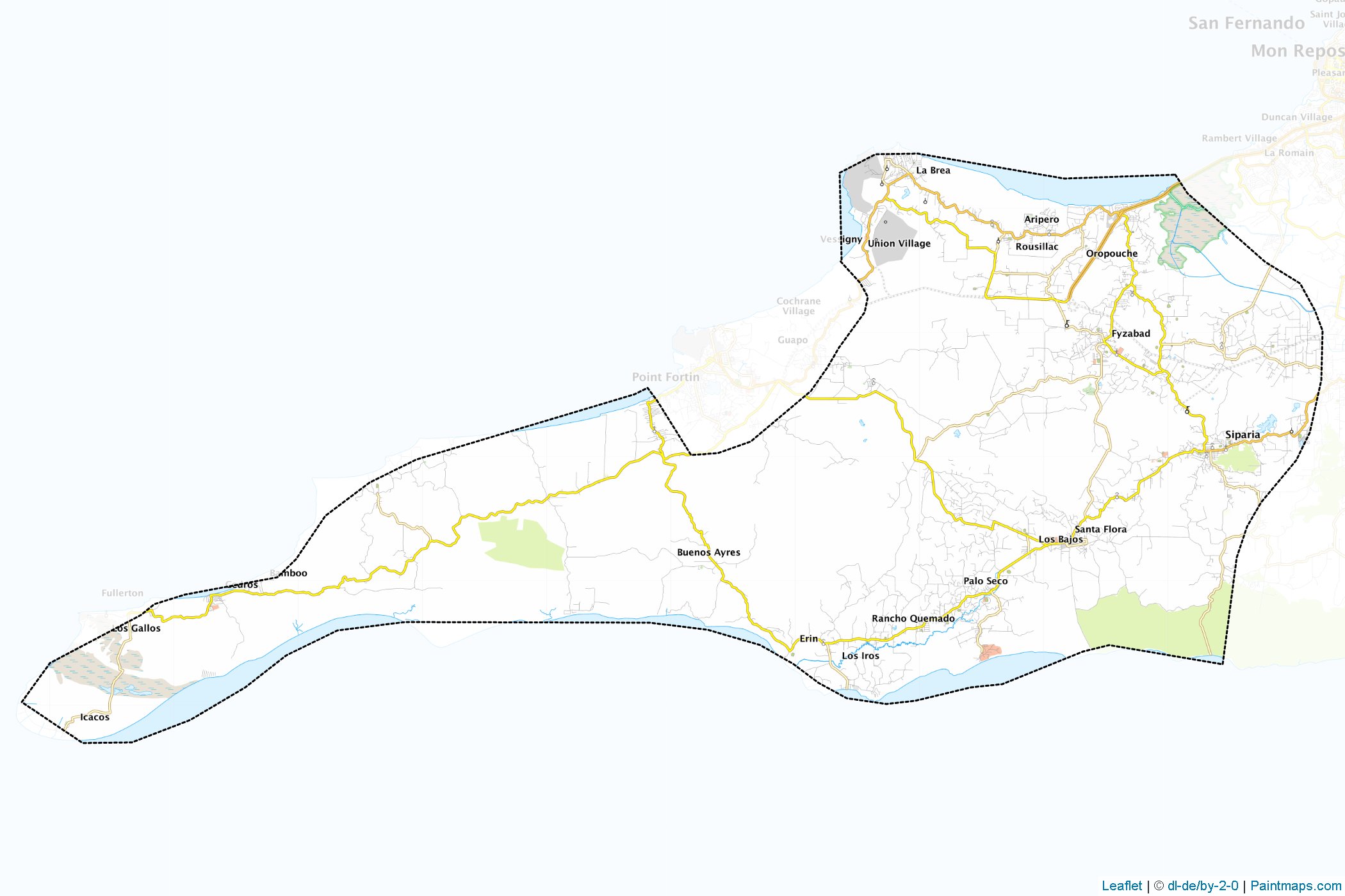 Siparia (Trinidad and Tobago) Map Cropping Samples-1