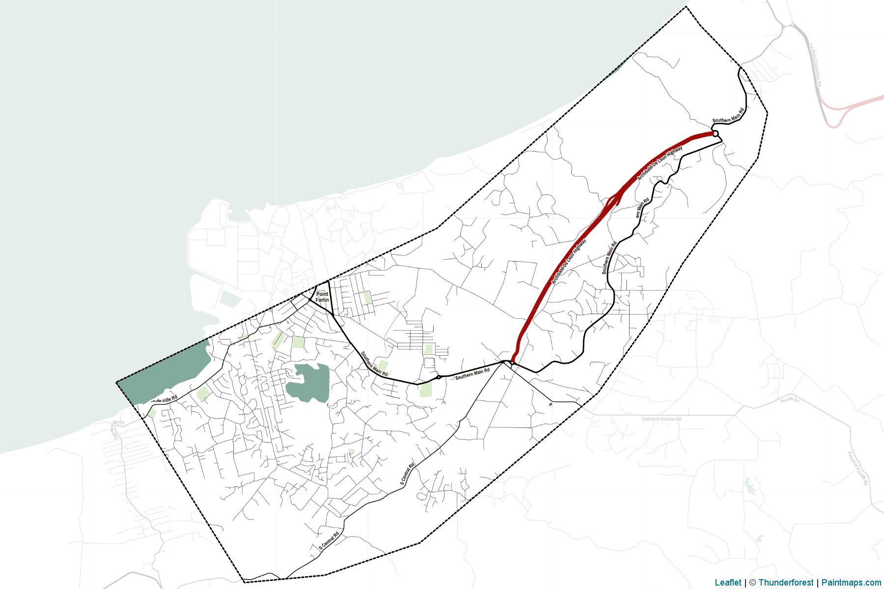 Muestras de recorte de mapas Point Fortin (Trinidad y Tobago)-2