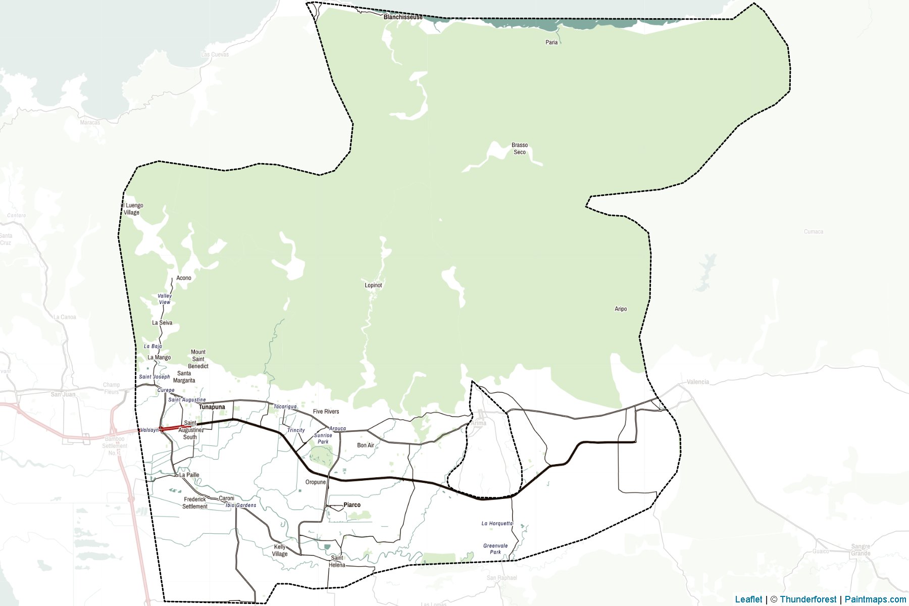 Tanapuna-Piarco (Trinidad and Tobago) Map Cropping Samples-2