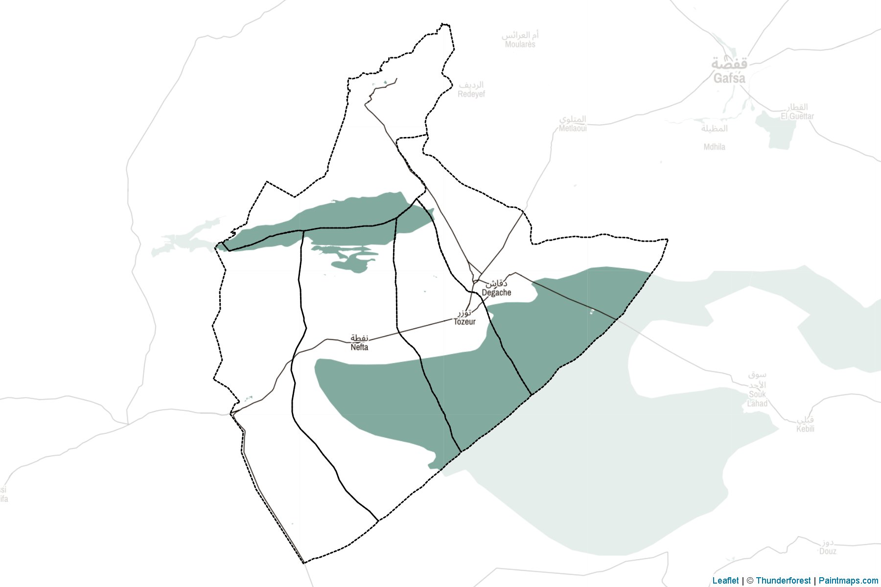 Muestras de recorte de mapas Tozeur (Túnez)-2