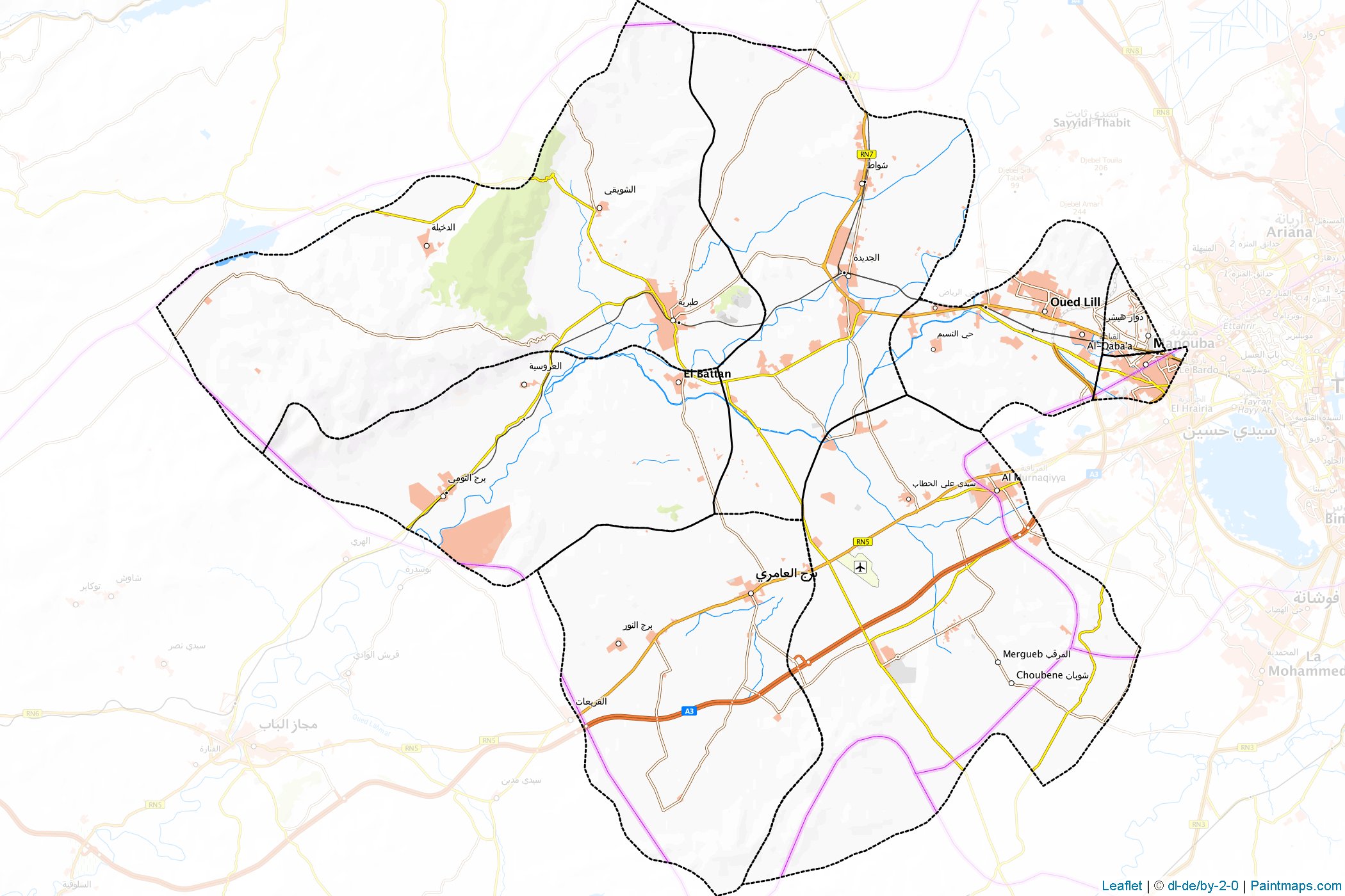 Manubah (Tunisia) Map Cropping Samples-1