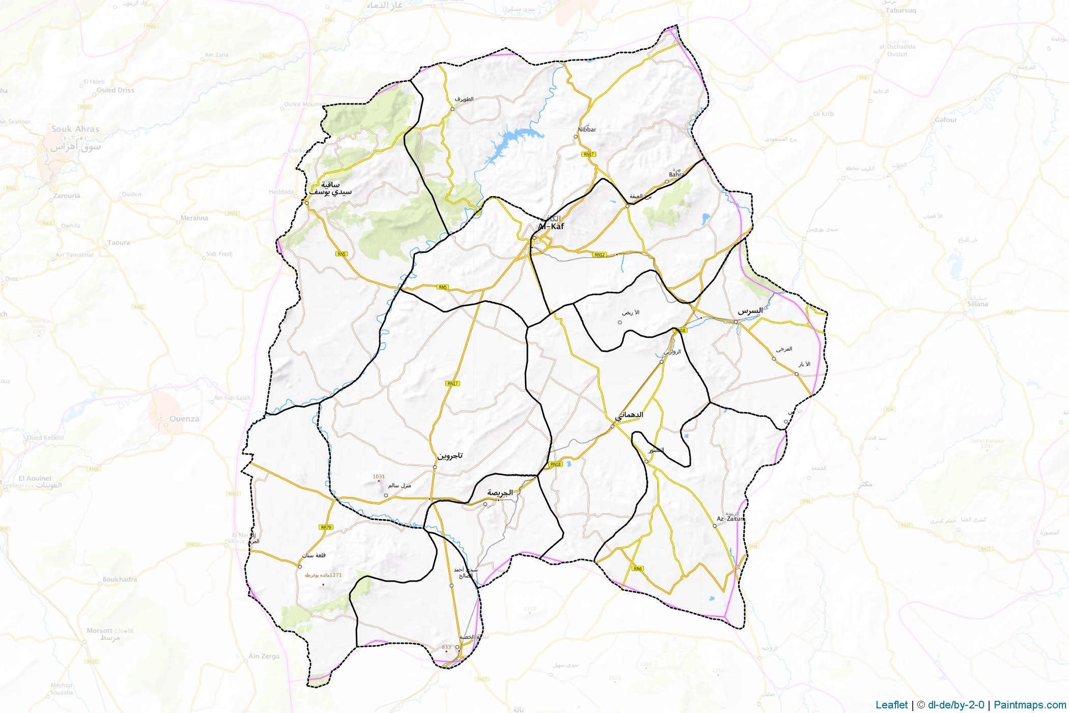 Le Kef (Tunisia) Map Cropping Samples-1