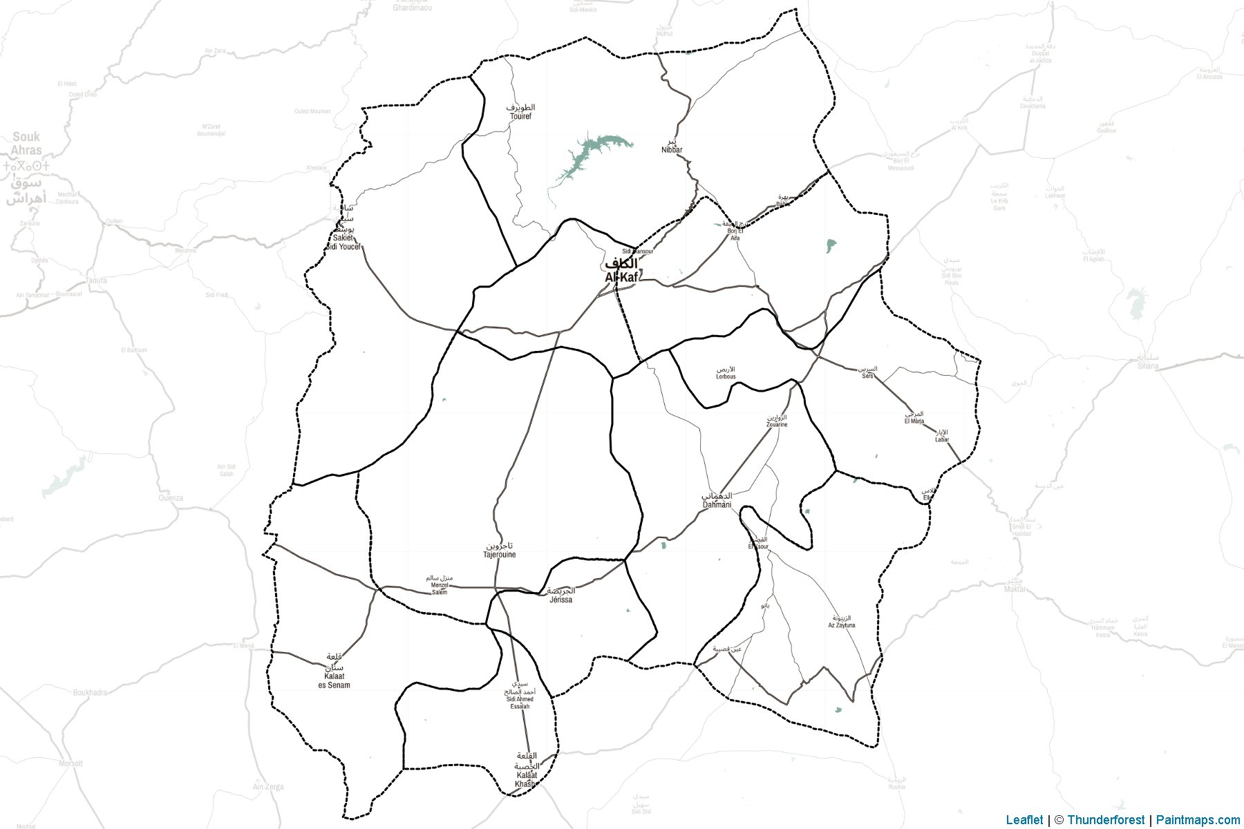 Le Kef (Tunisia) Map Cropping Samples-2