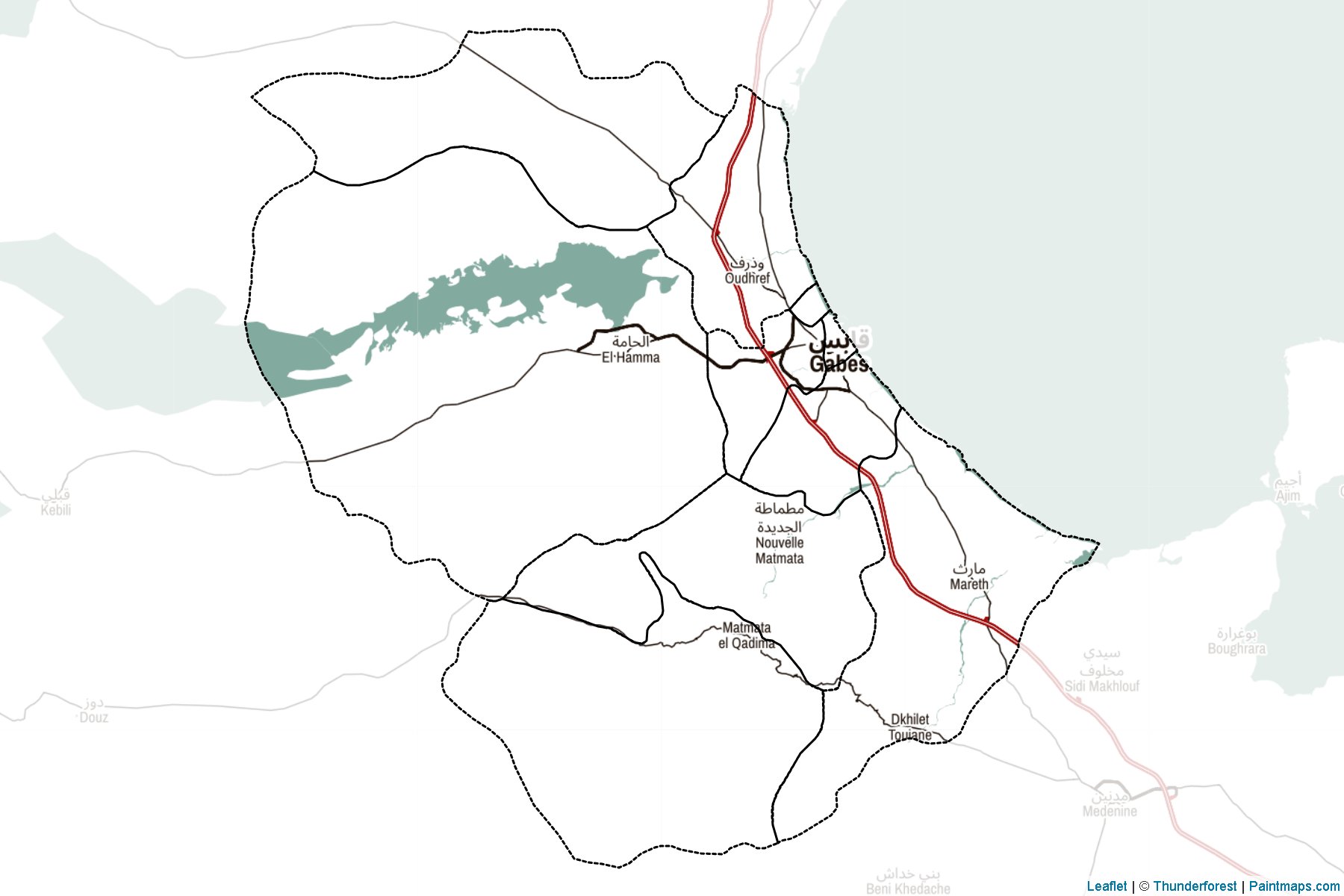 Muestras de recorte de mapas Gabès (Túnez)-2