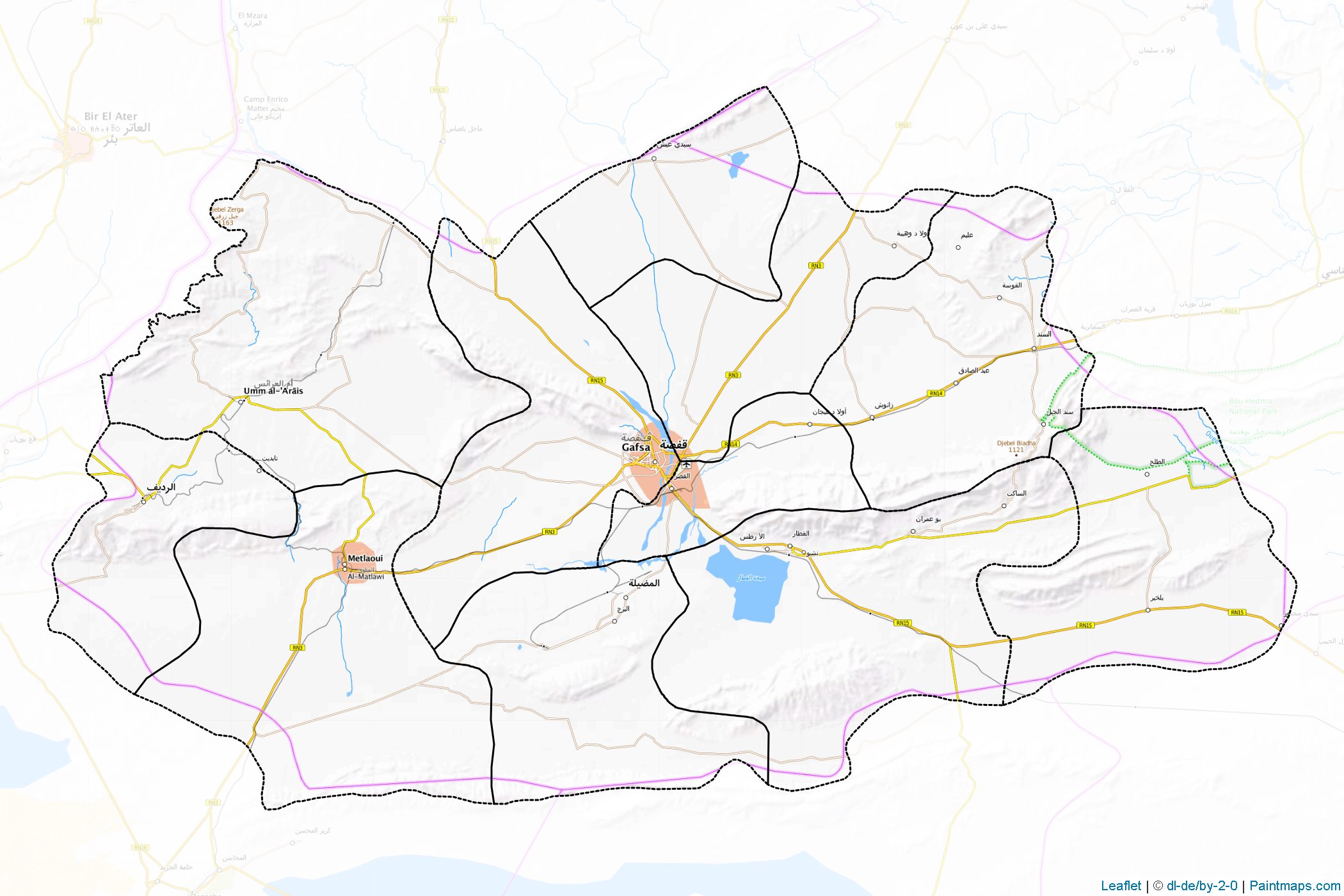 Gafsa (Tunisia) Map Cropping Samples-1