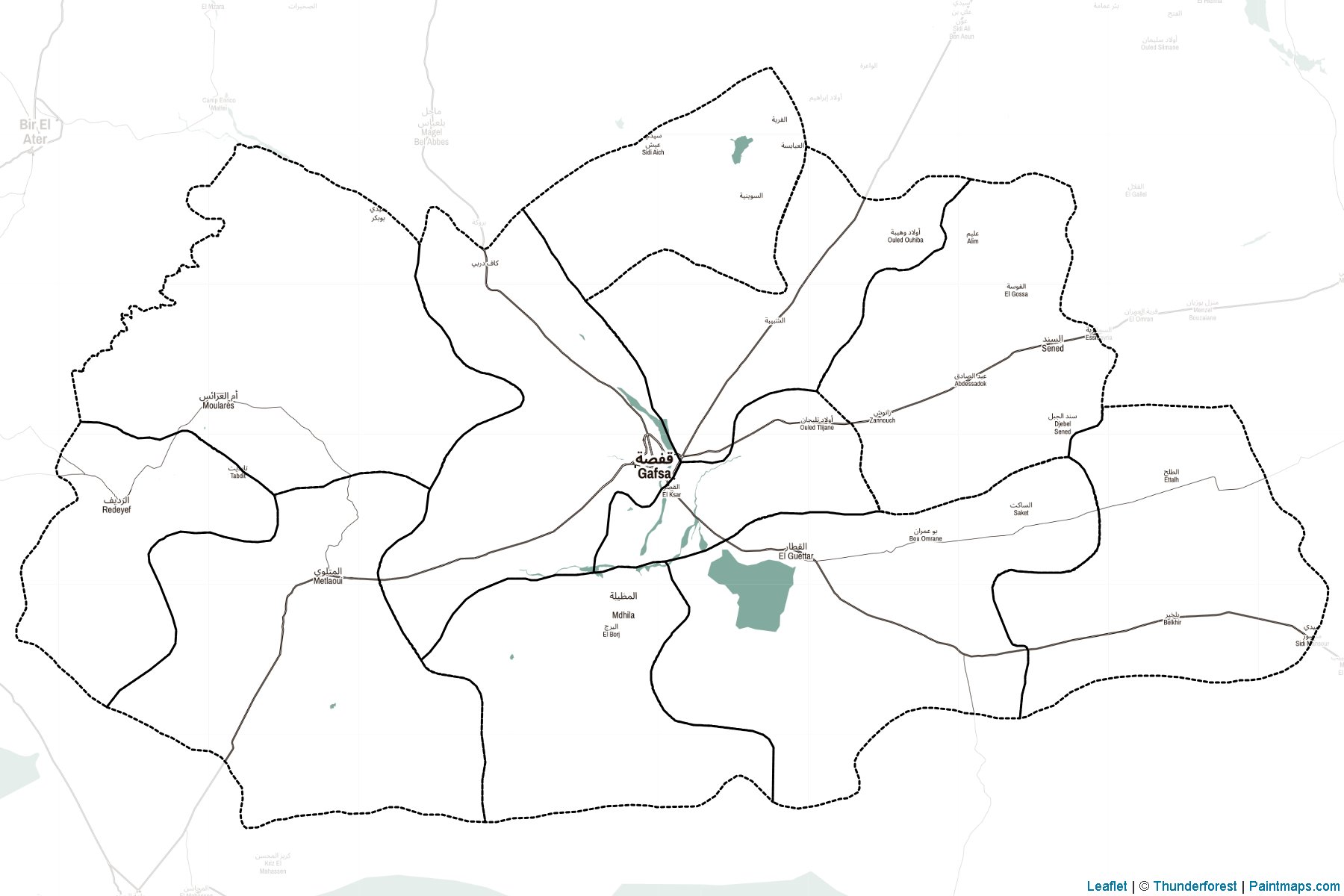 Gafsa (Tunisia) Map Cropping Samples-2