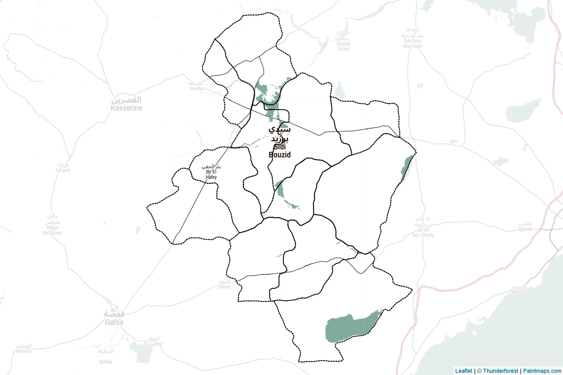 Sidi Bou Zid (Tunisia) Map Cropping Samples-2