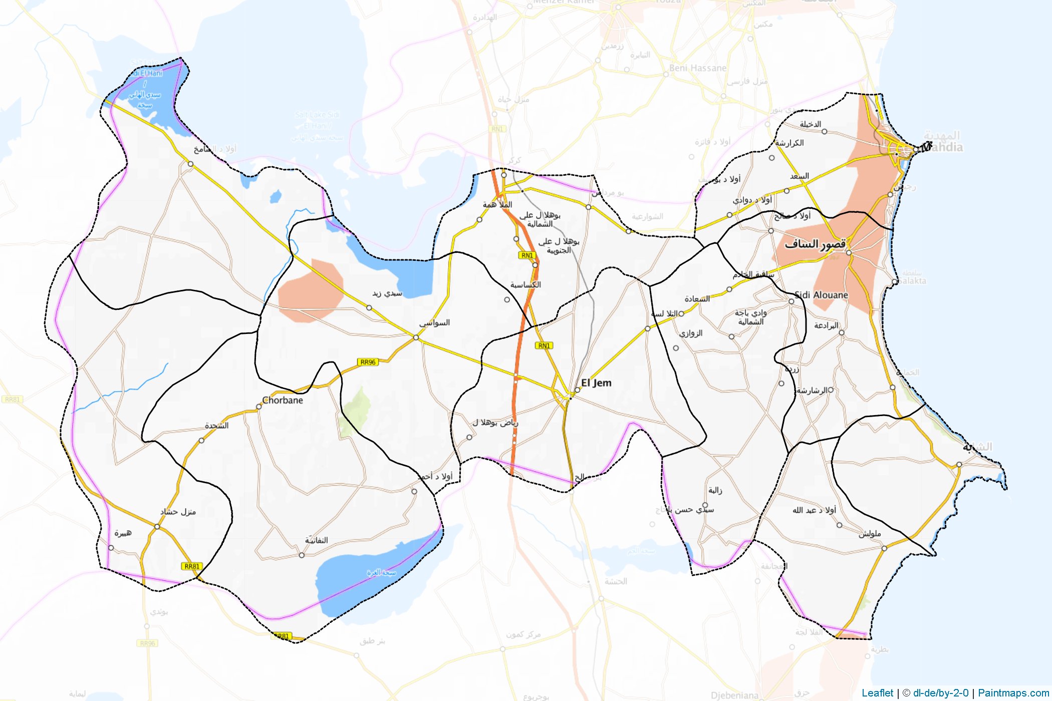 Mahdia (Tunisia) Map Cropping Samples-1