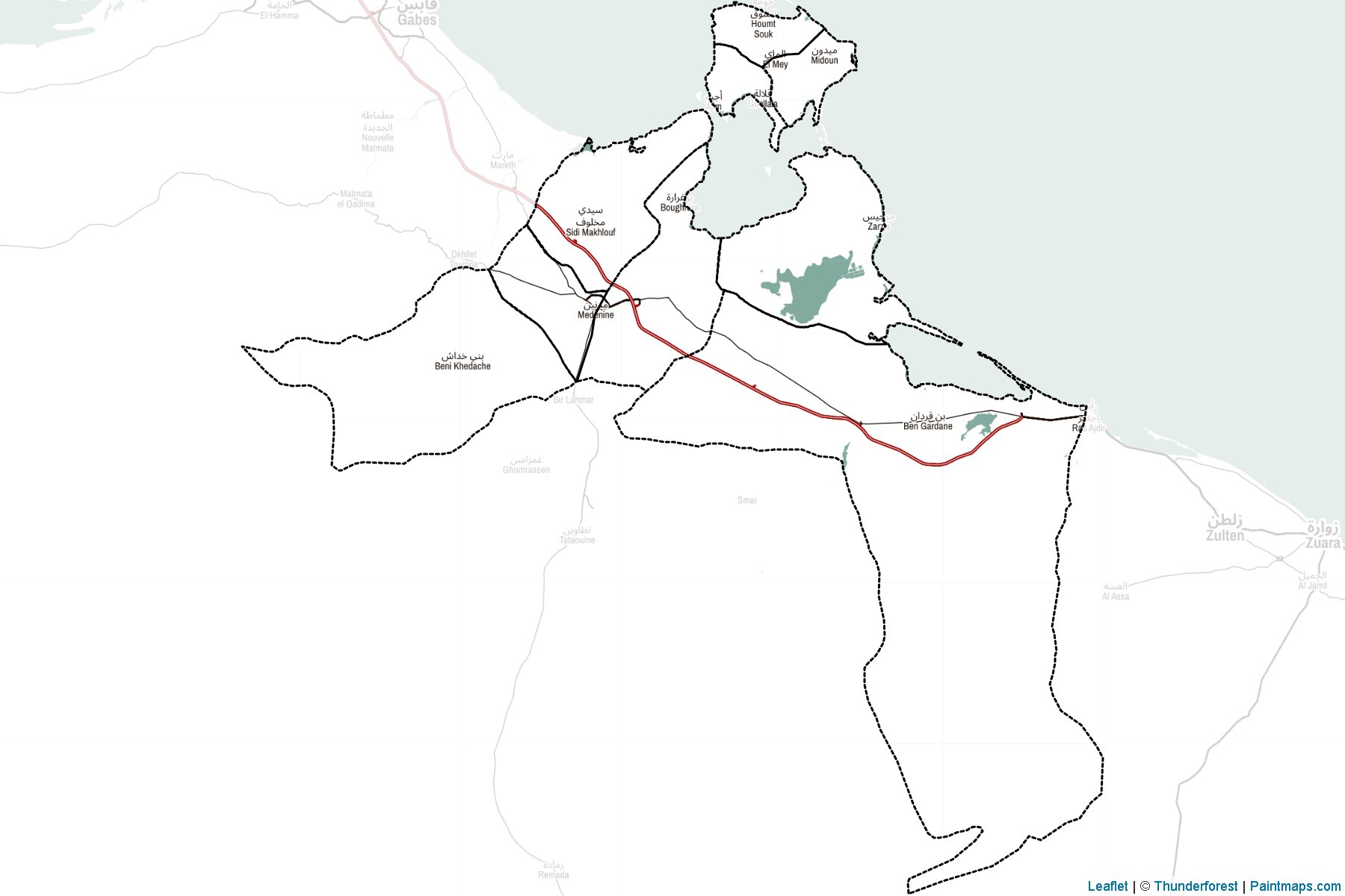 Médenine (Tunisia) Map Cropping Samples-2