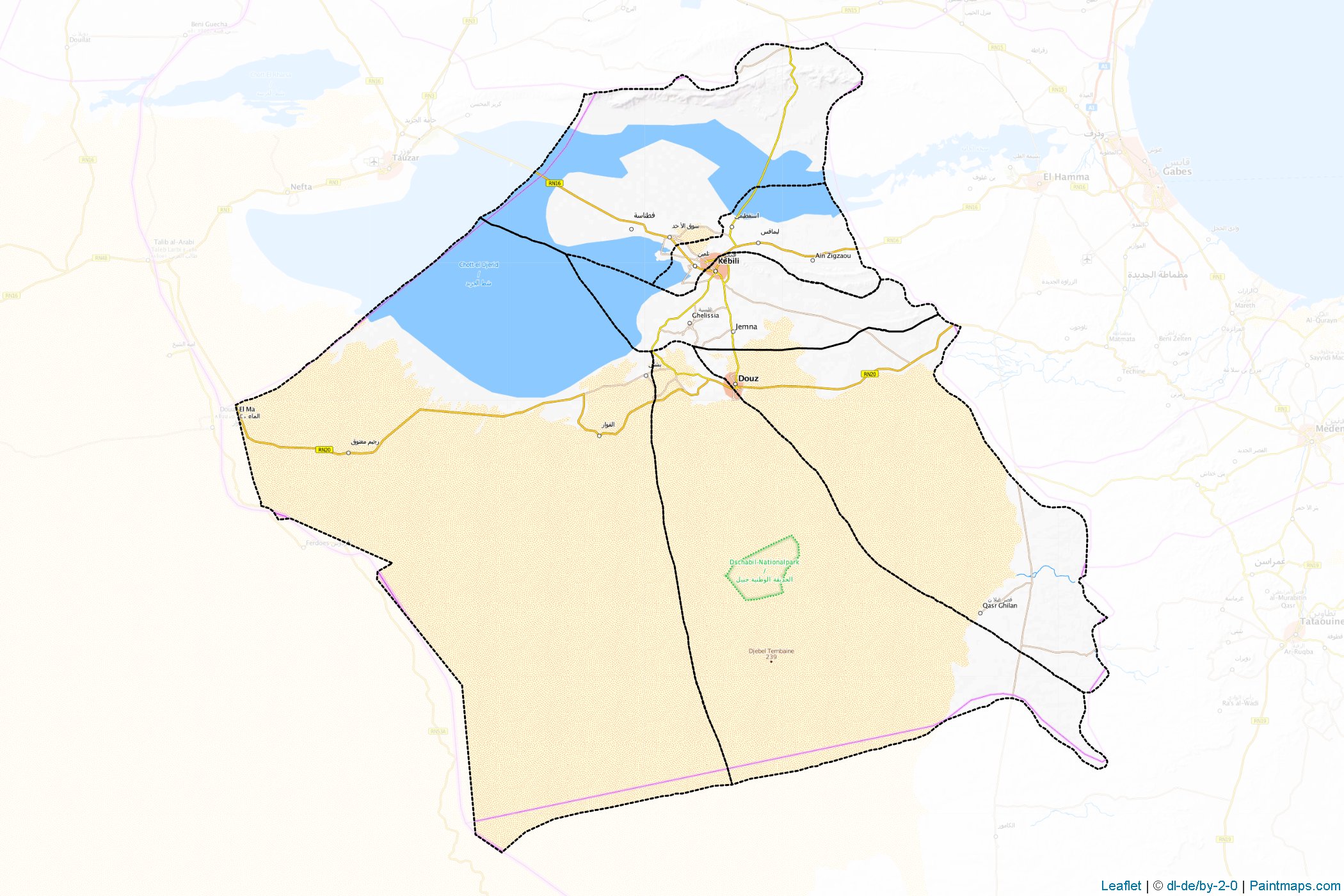 Kebili (Tunisia) Map Cropping Samples-1