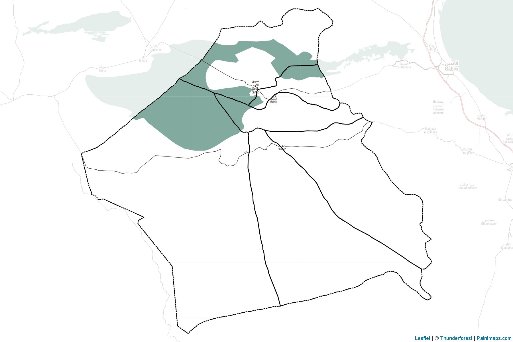 Kebili (Tunisia) Map Cropping Samples-2