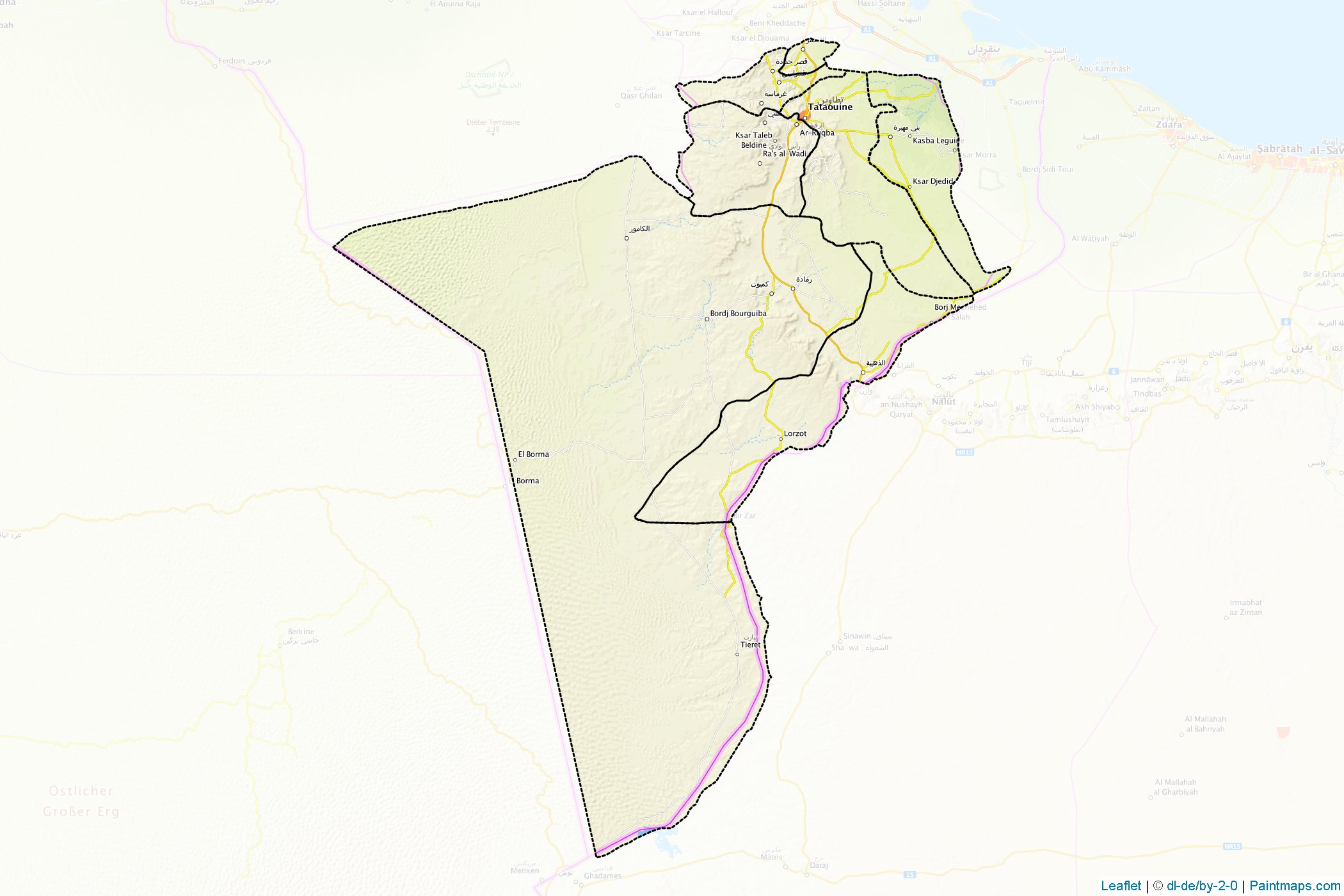 Tataouine (Tunisia) Map Cropping Samples-1