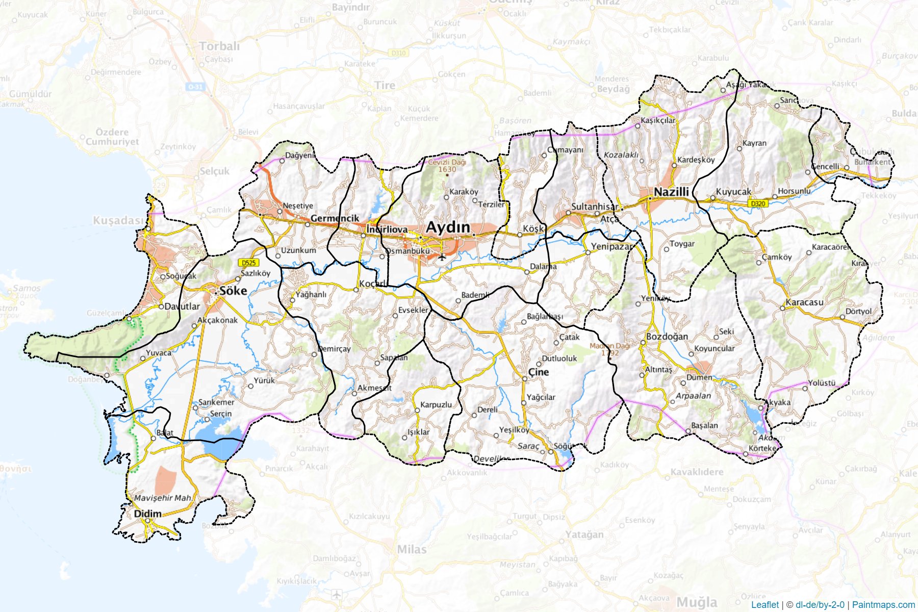 Aydin (Turkey) Map Cropping Samples-1