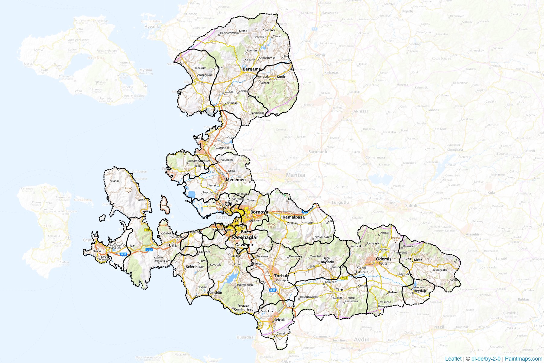 Izmir (Turkey) Map Cropping Samples-1