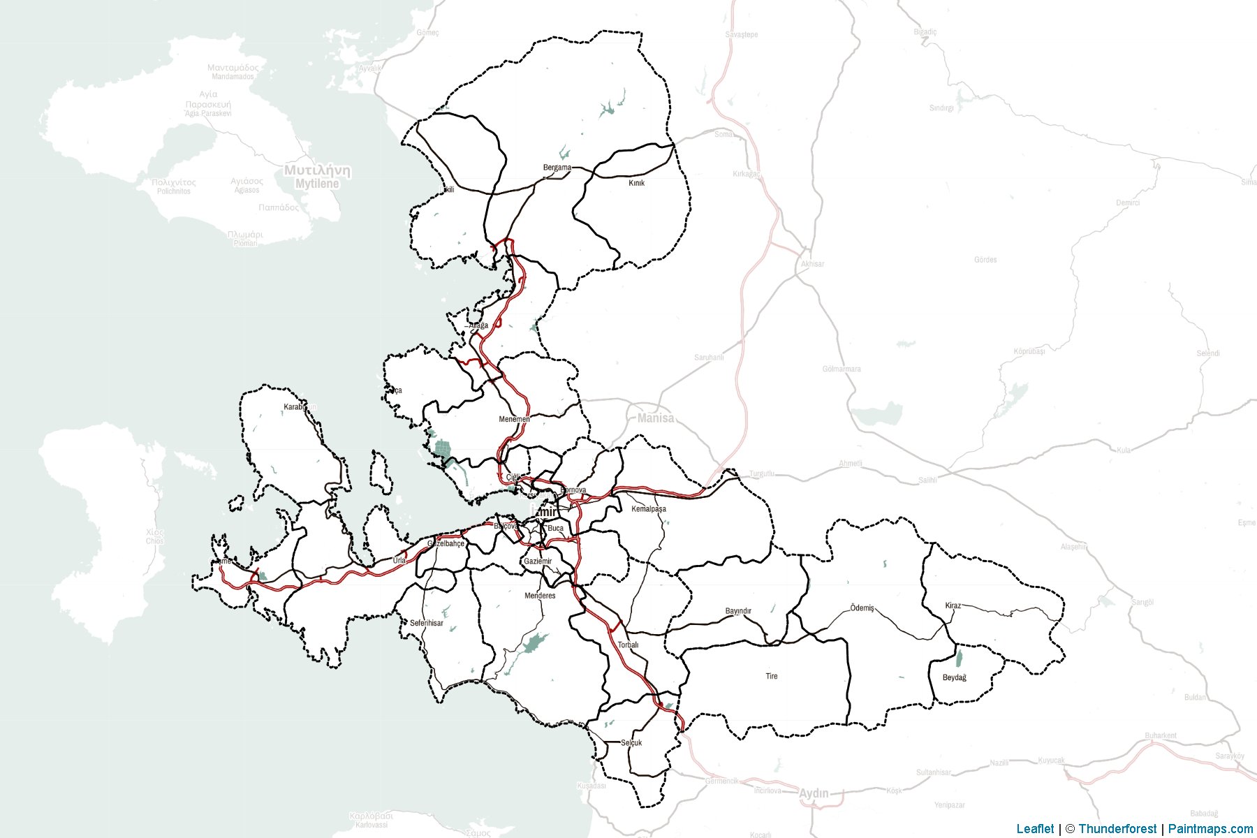 Izmir (Turkey) Map Cropping Samples-2