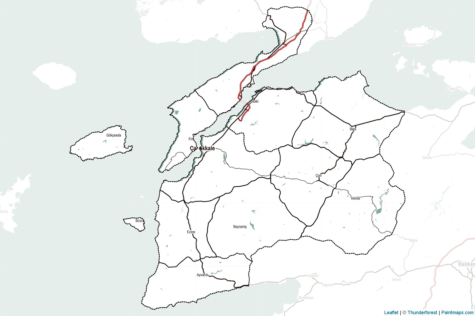 Muestras de recorte de mapas Canakkale (Turquía)-2