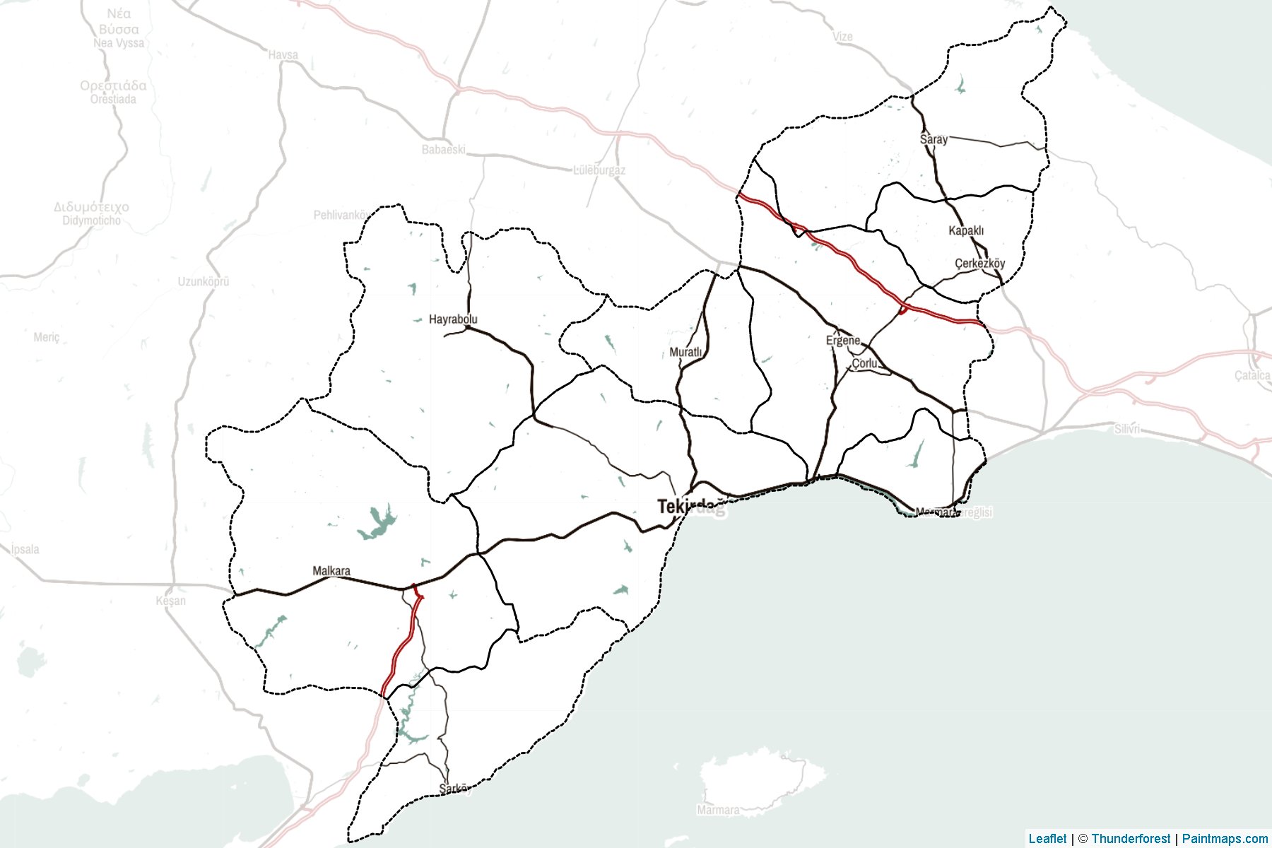 Tekirdag (Turkey) Map Cropping Samples-2