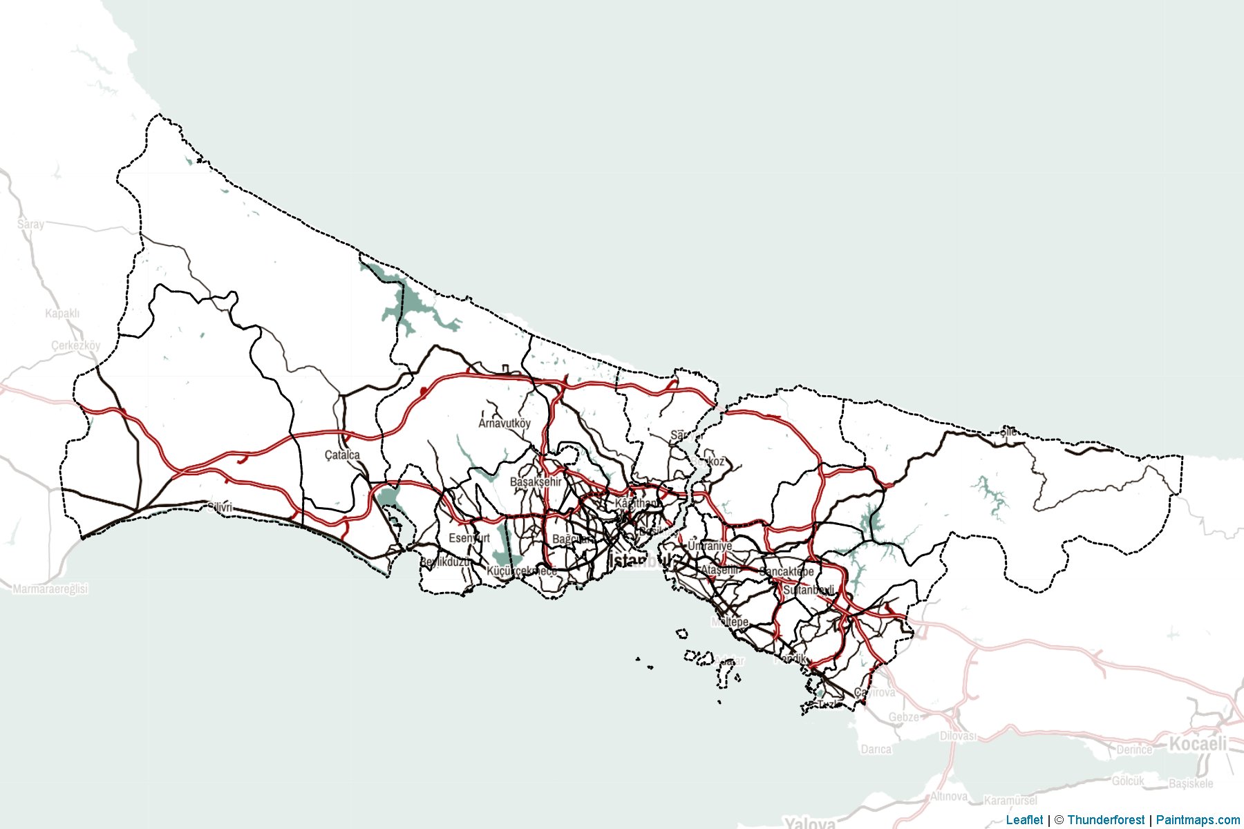 Muestras de recorte de mapas Istanbul (Turquía)-2