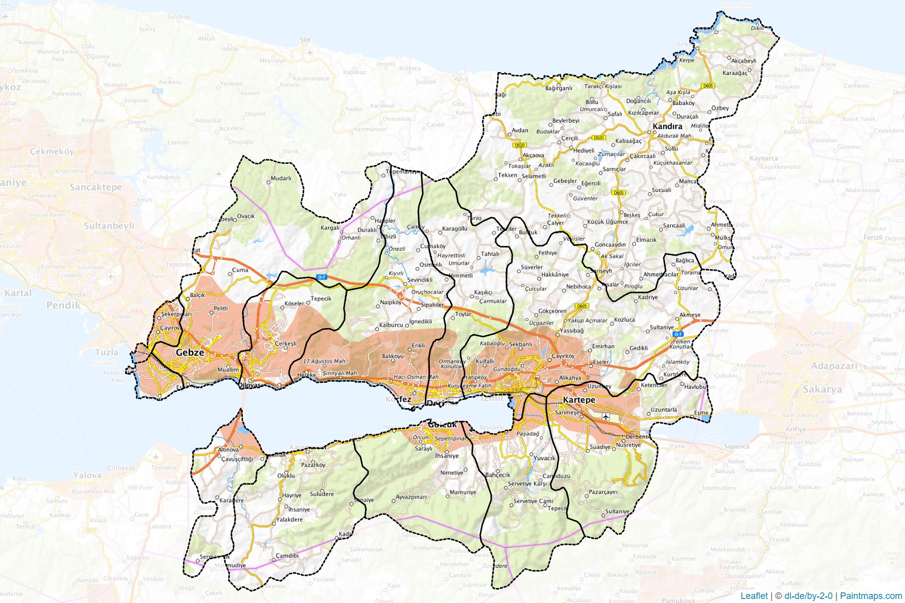 Kocaeli (Turkey) Map Cropping Samples-1