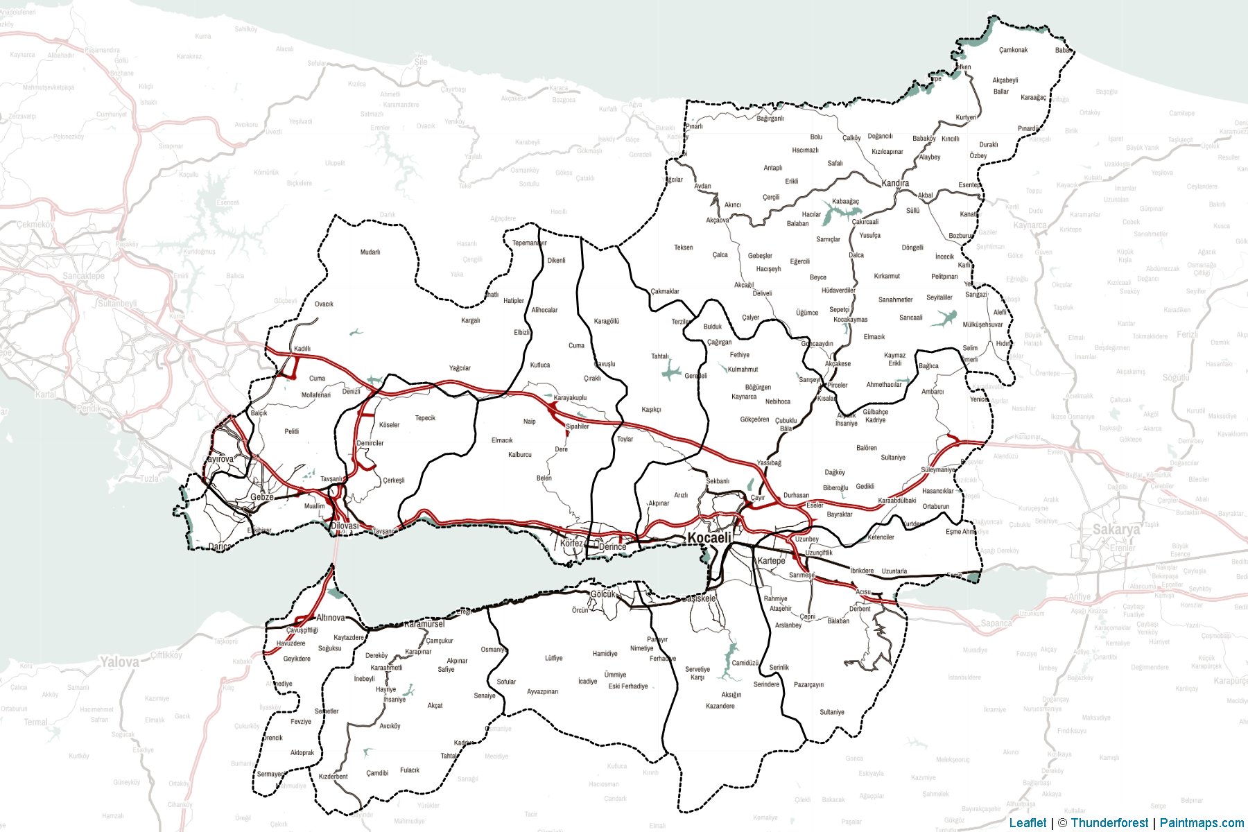 Kocaeli (Türkiye) Haritası Örnekleri-2